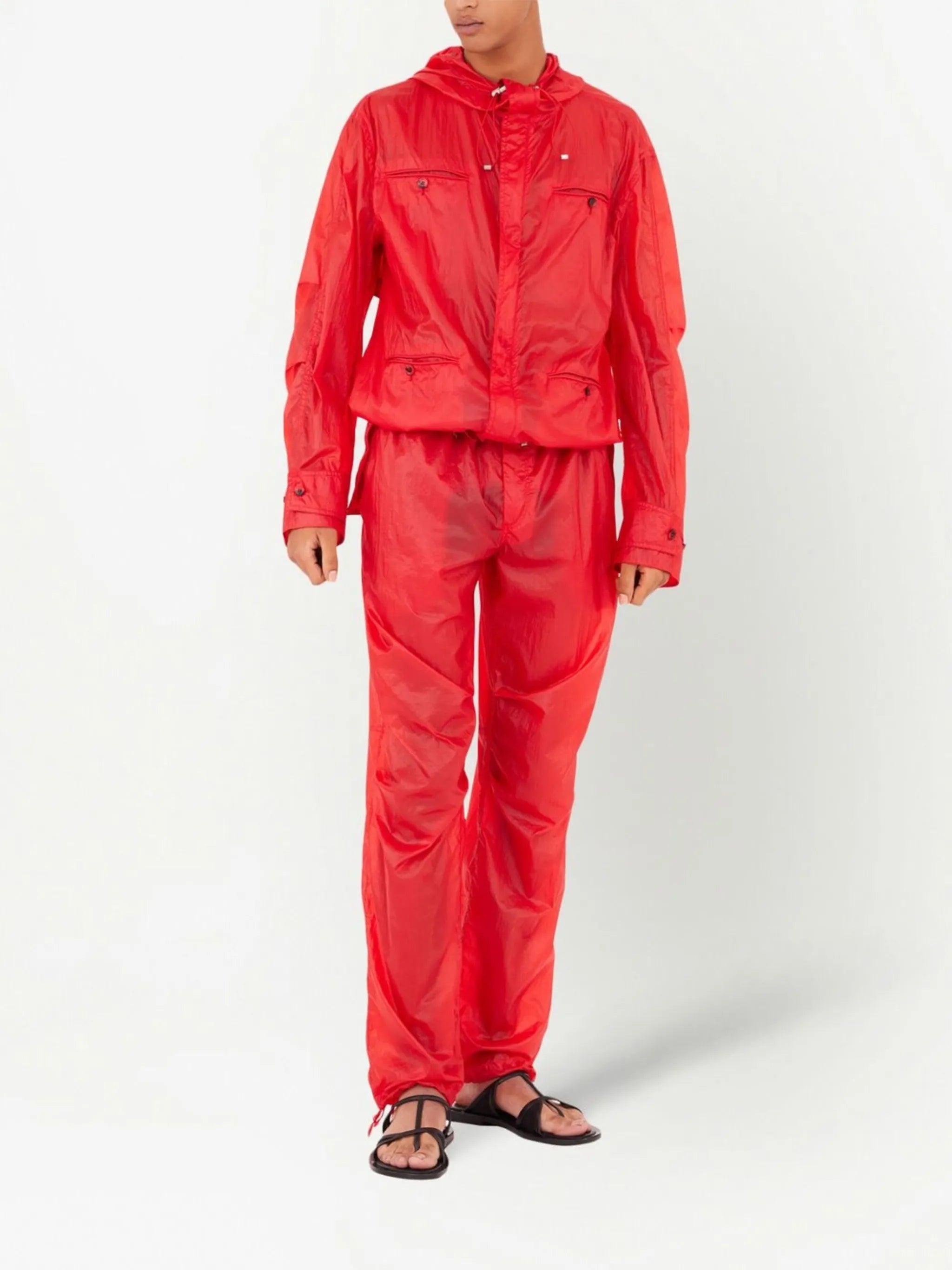 four-pocket hooded jacket