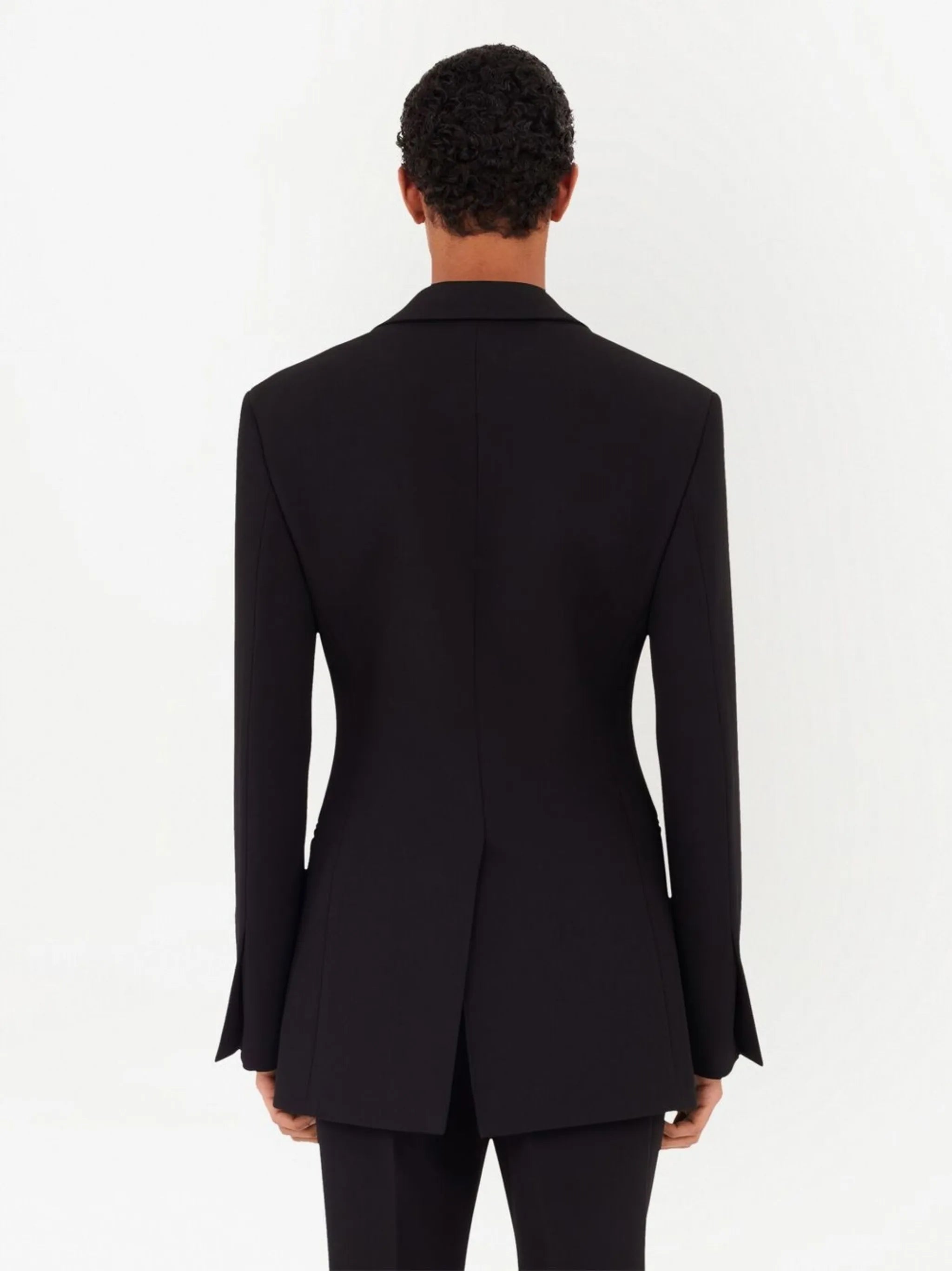 single-breasted tuxedo blazer
