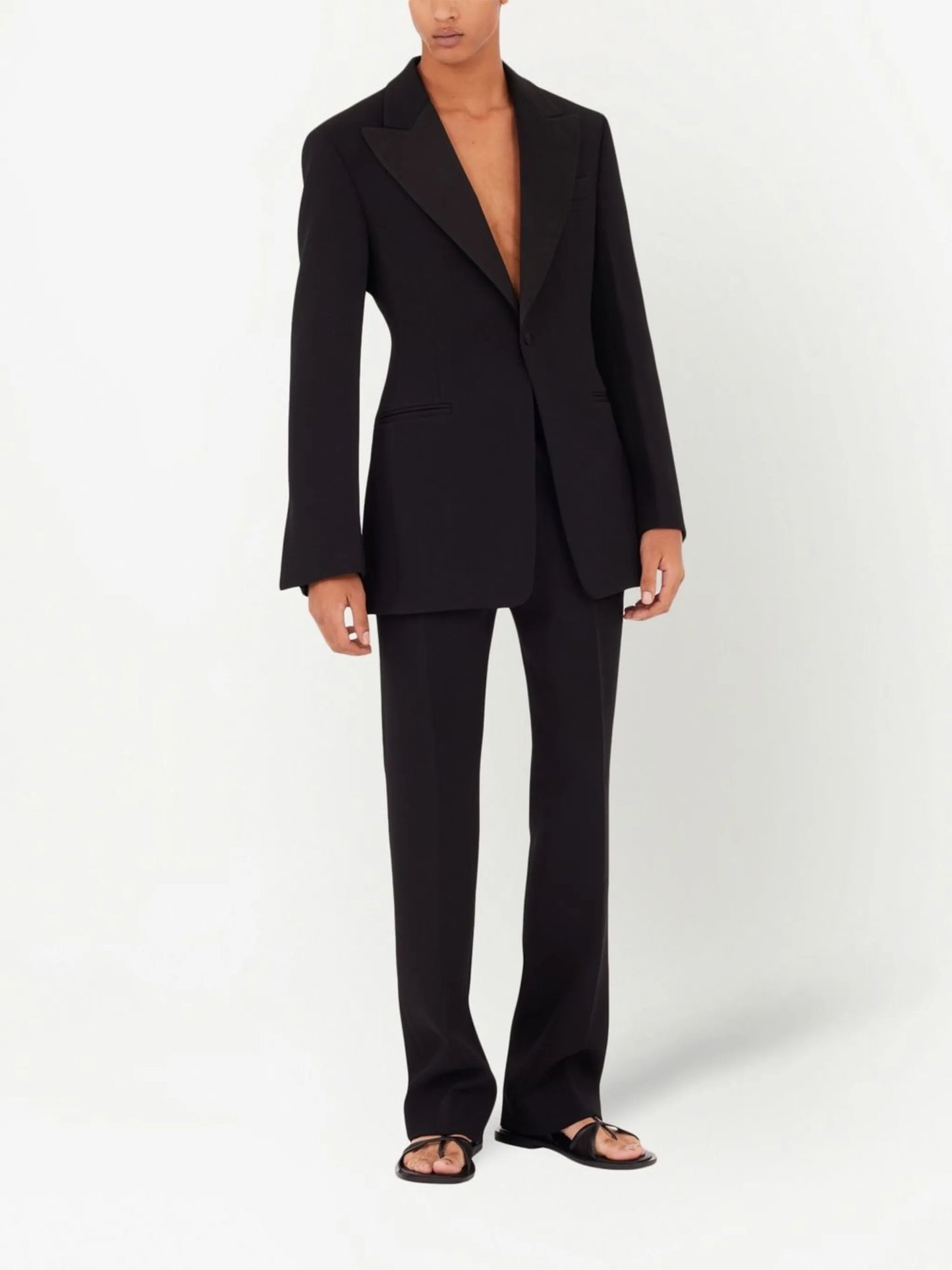 single-breasted tuxedo blazer