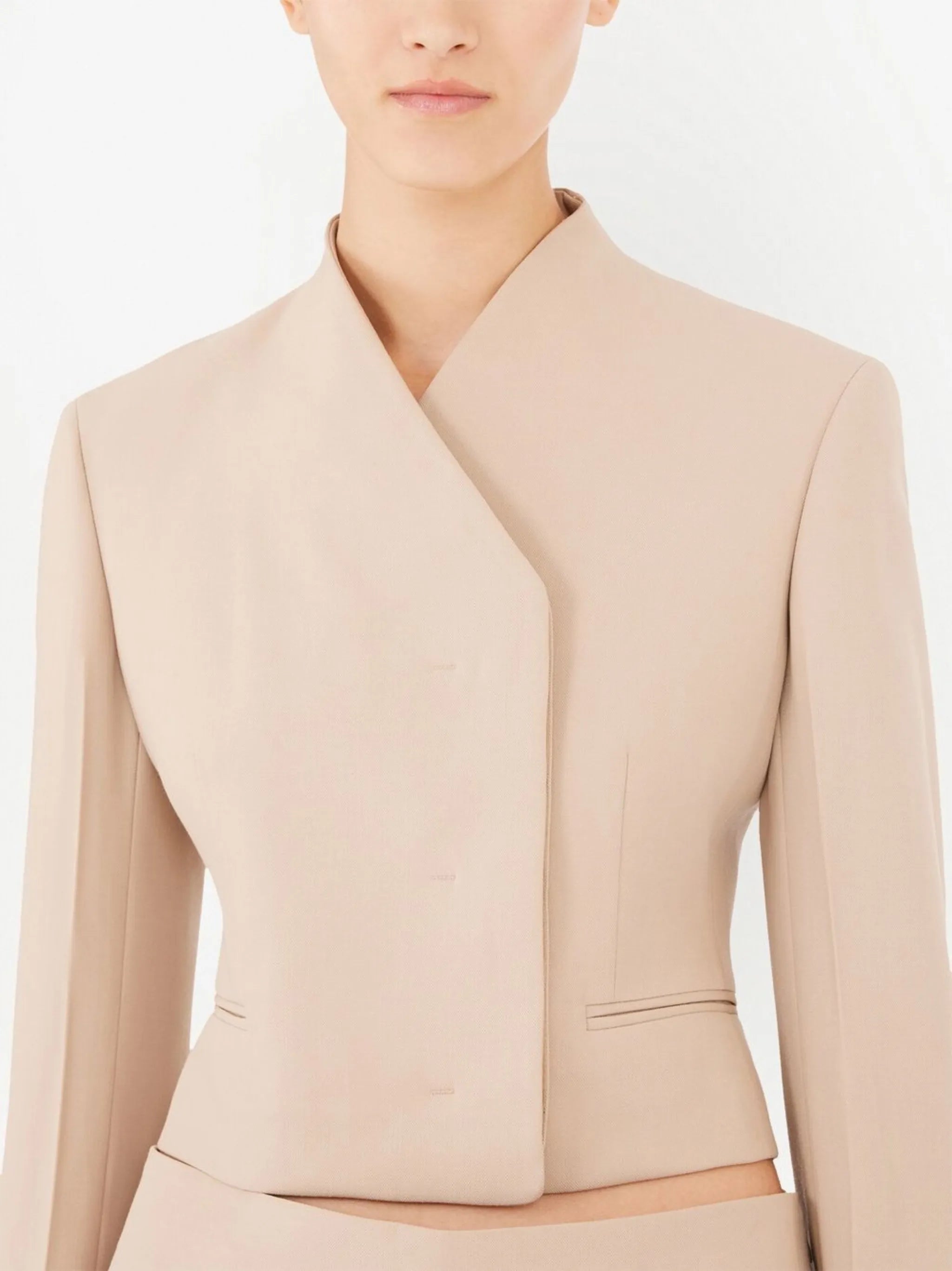 asymmetric fitted blazer
