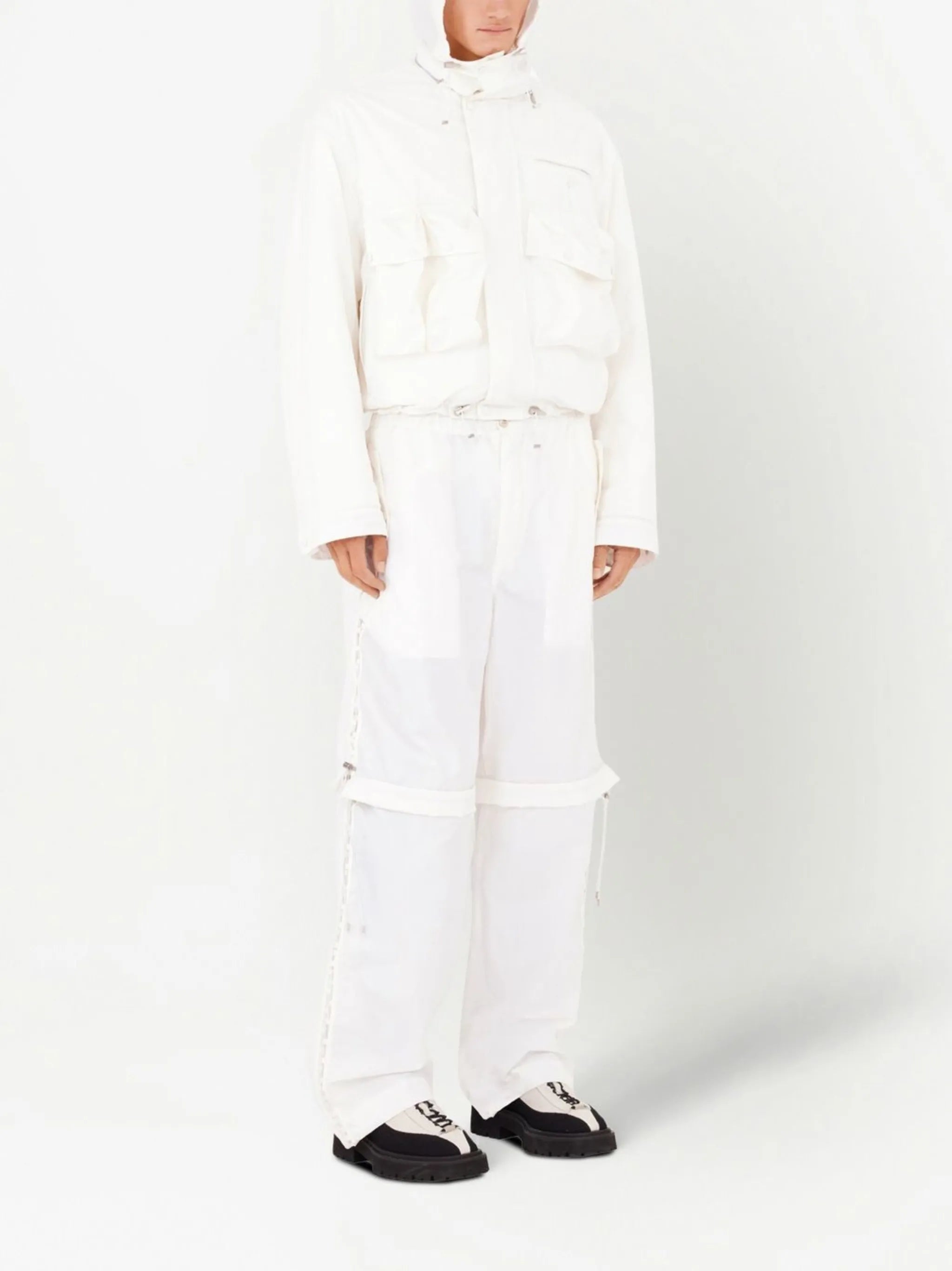 elasticated-waist cargo pants