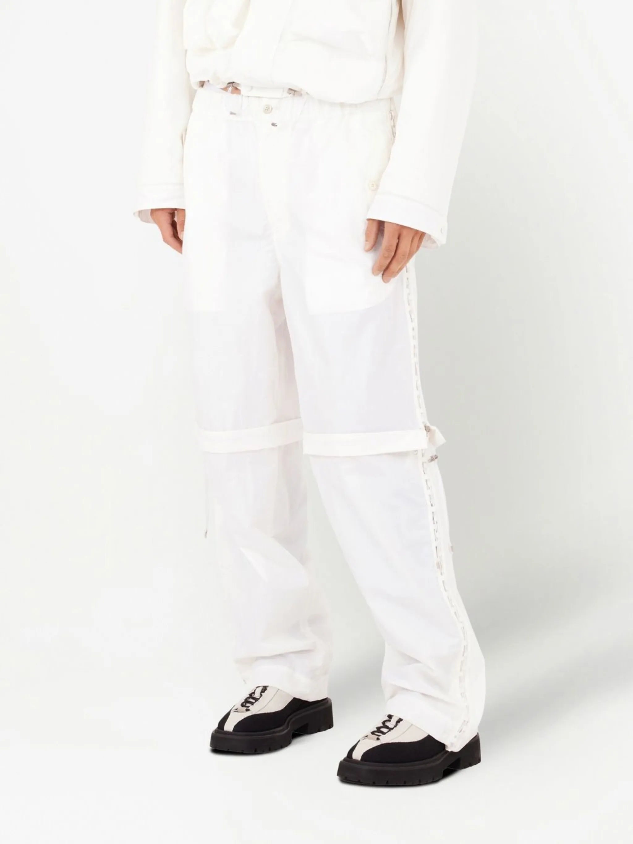elasticated-waist cargo pants