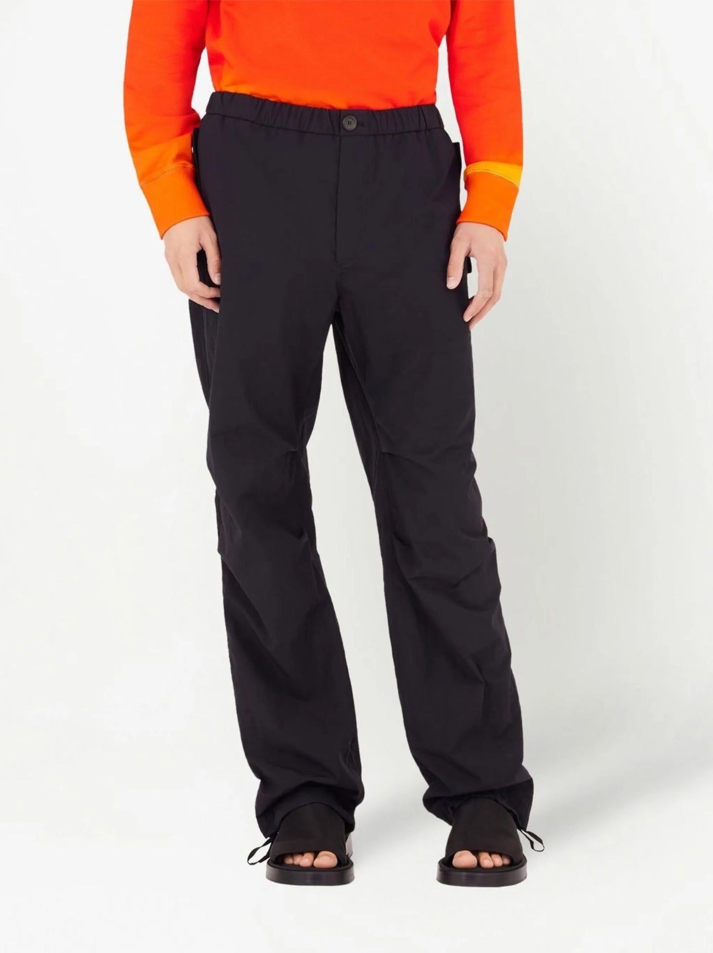 logo-plaque straight-leg trousers