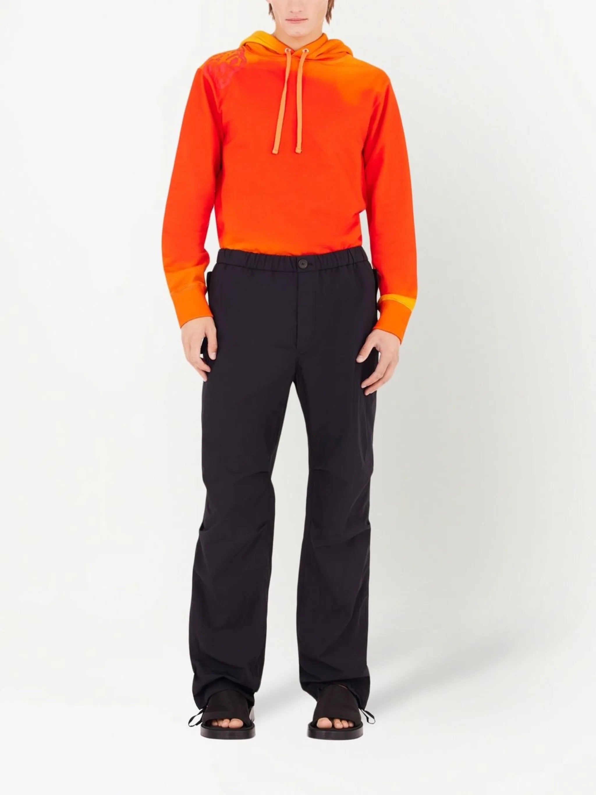 logo-plaque straight-leg trousers