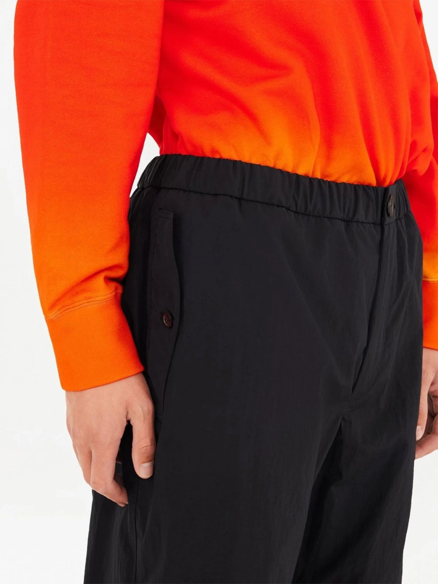 logo-plaque straight-leg trousers