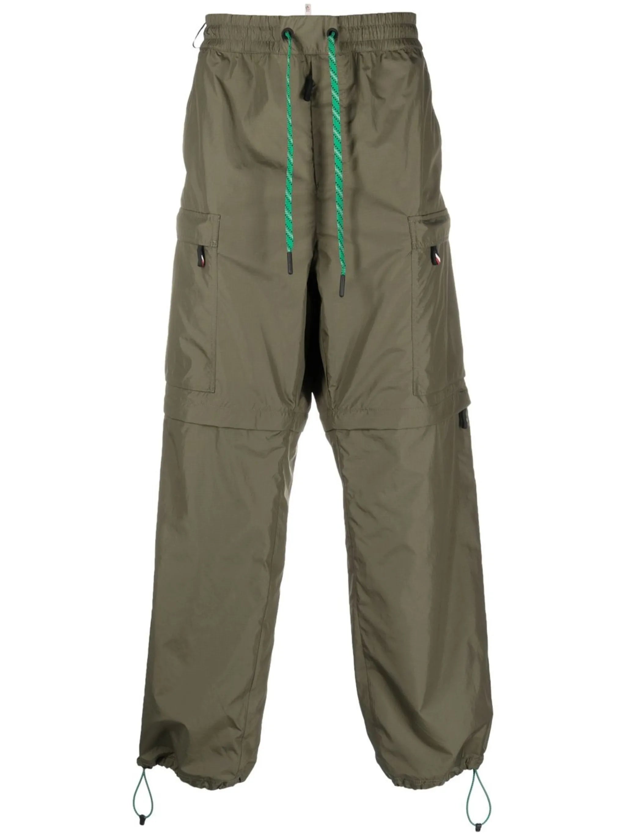 contrast-trim straight-leg trousers