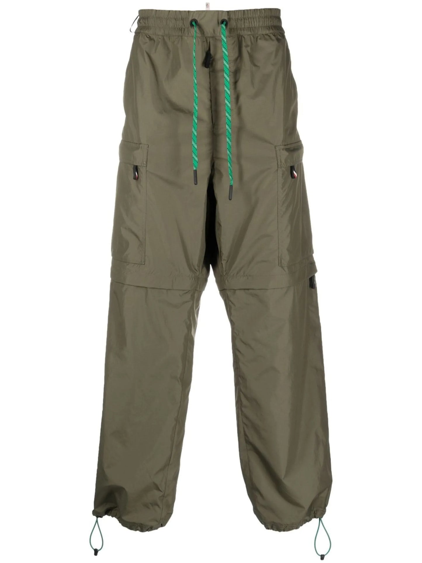 contrast-trim straight-leg trousers