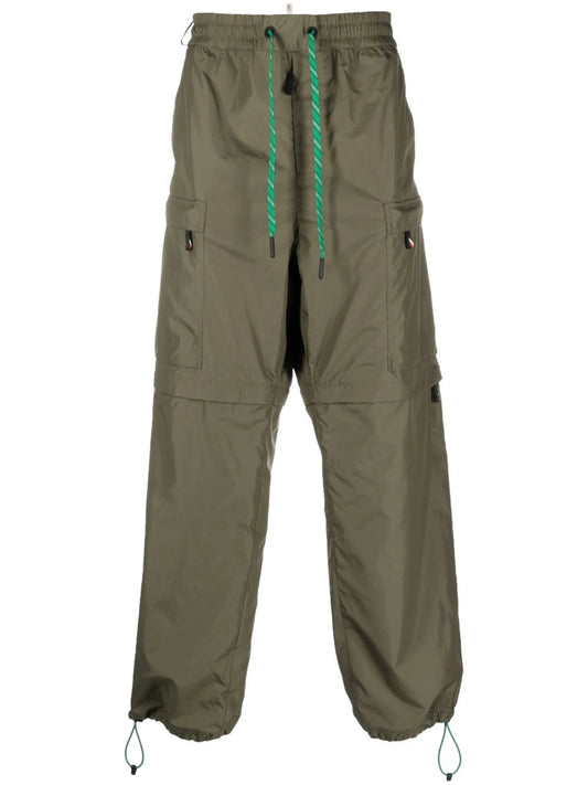 contrast-trim straight-leg trousers