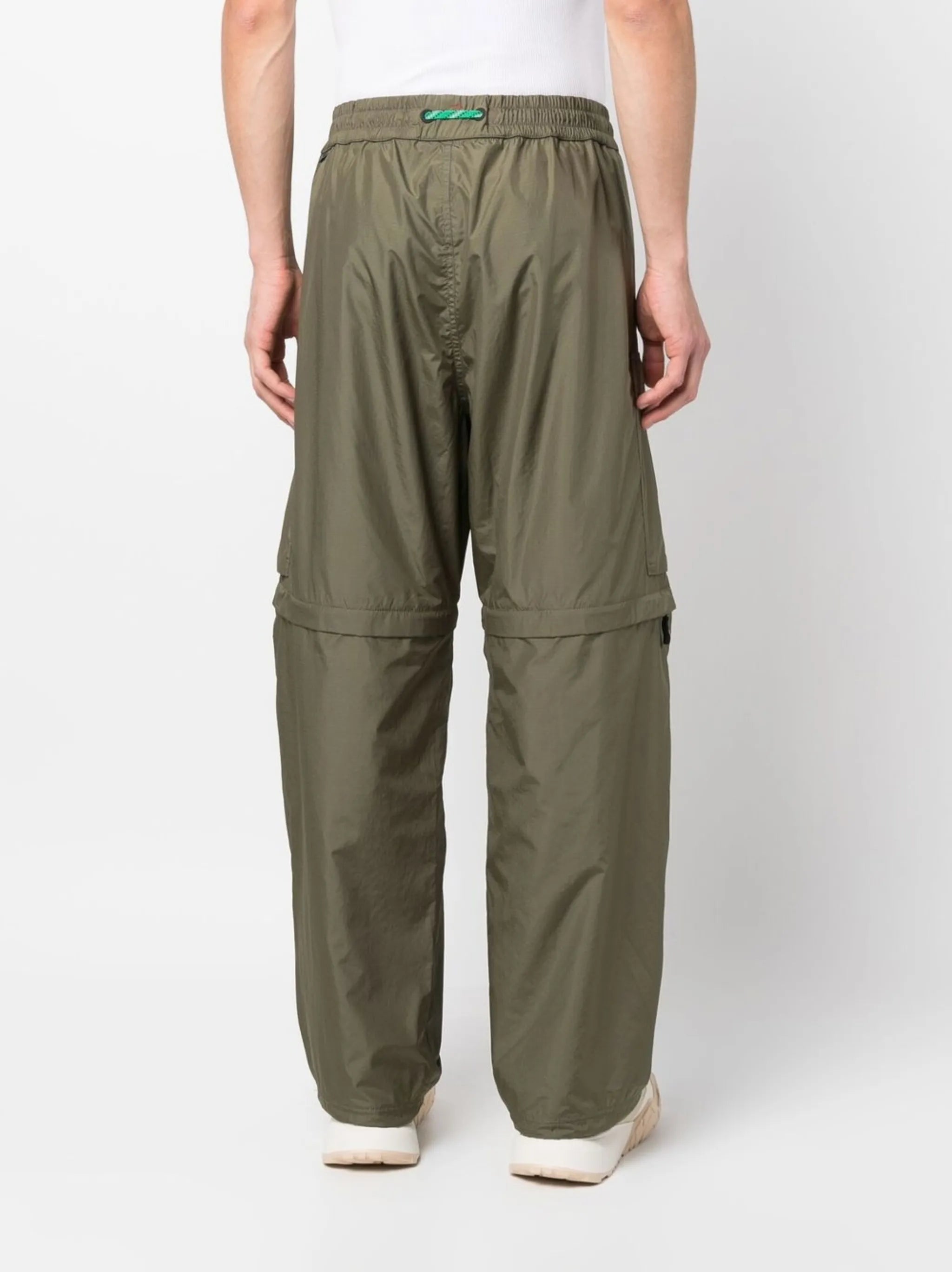 contrast-trim straight-leg trousers