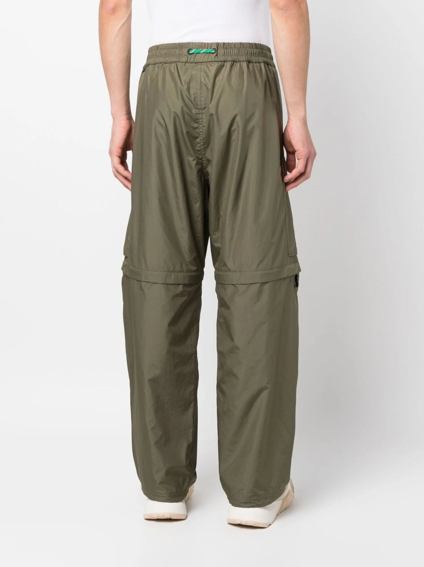 contrast-trim straight-leg trousers
