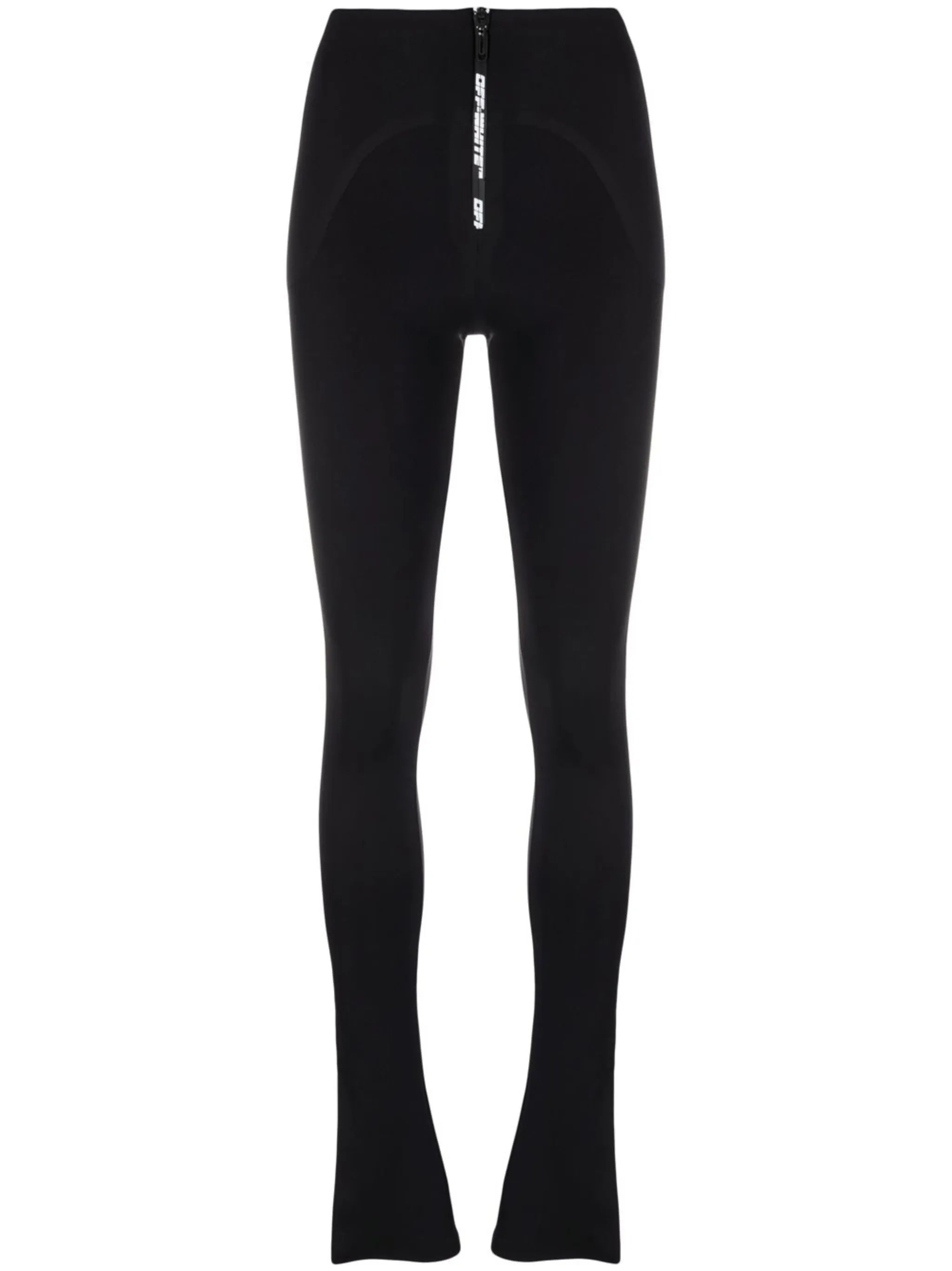 zip-up flared leggings