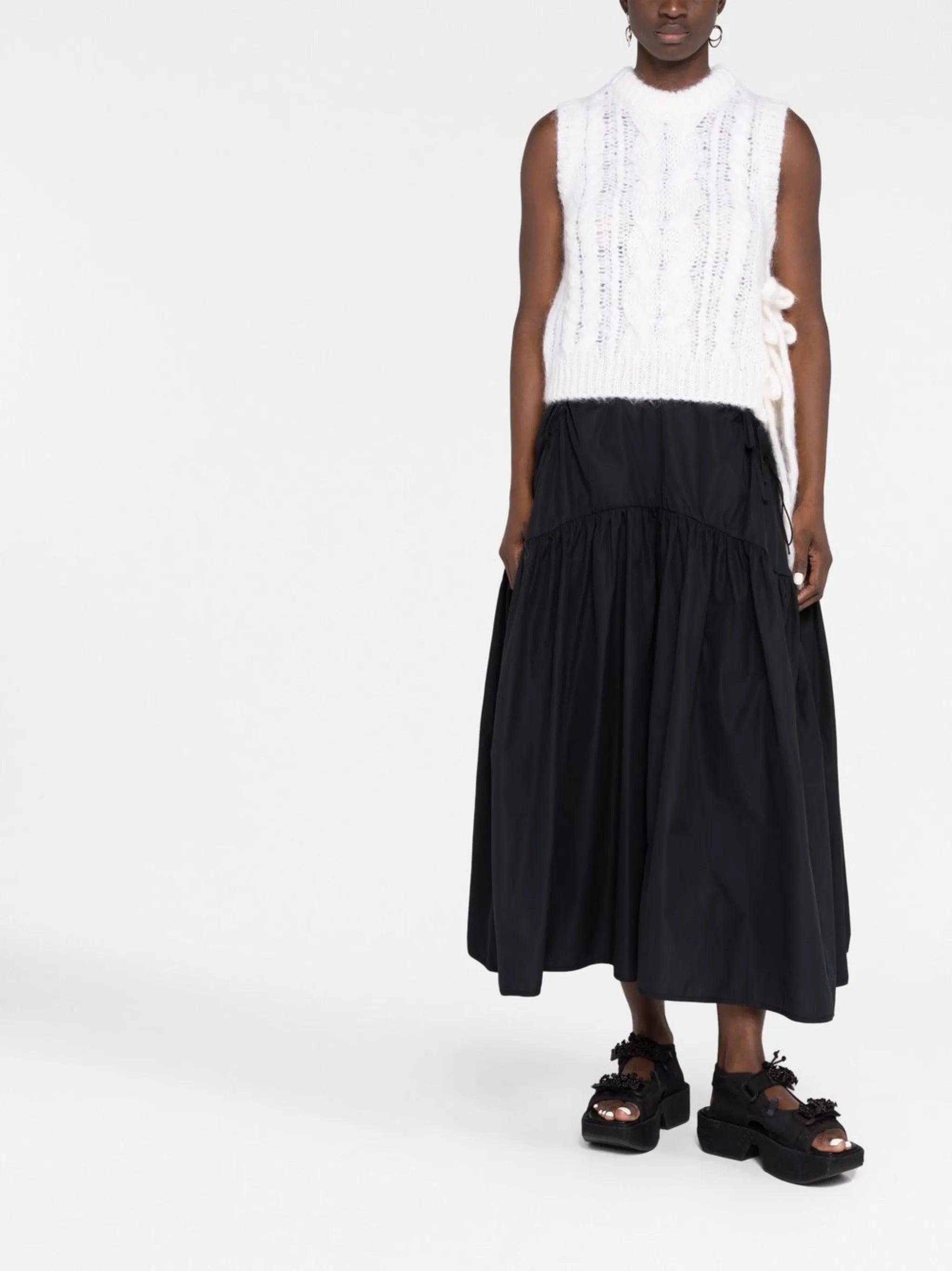 Isa cable-knit vest jumper