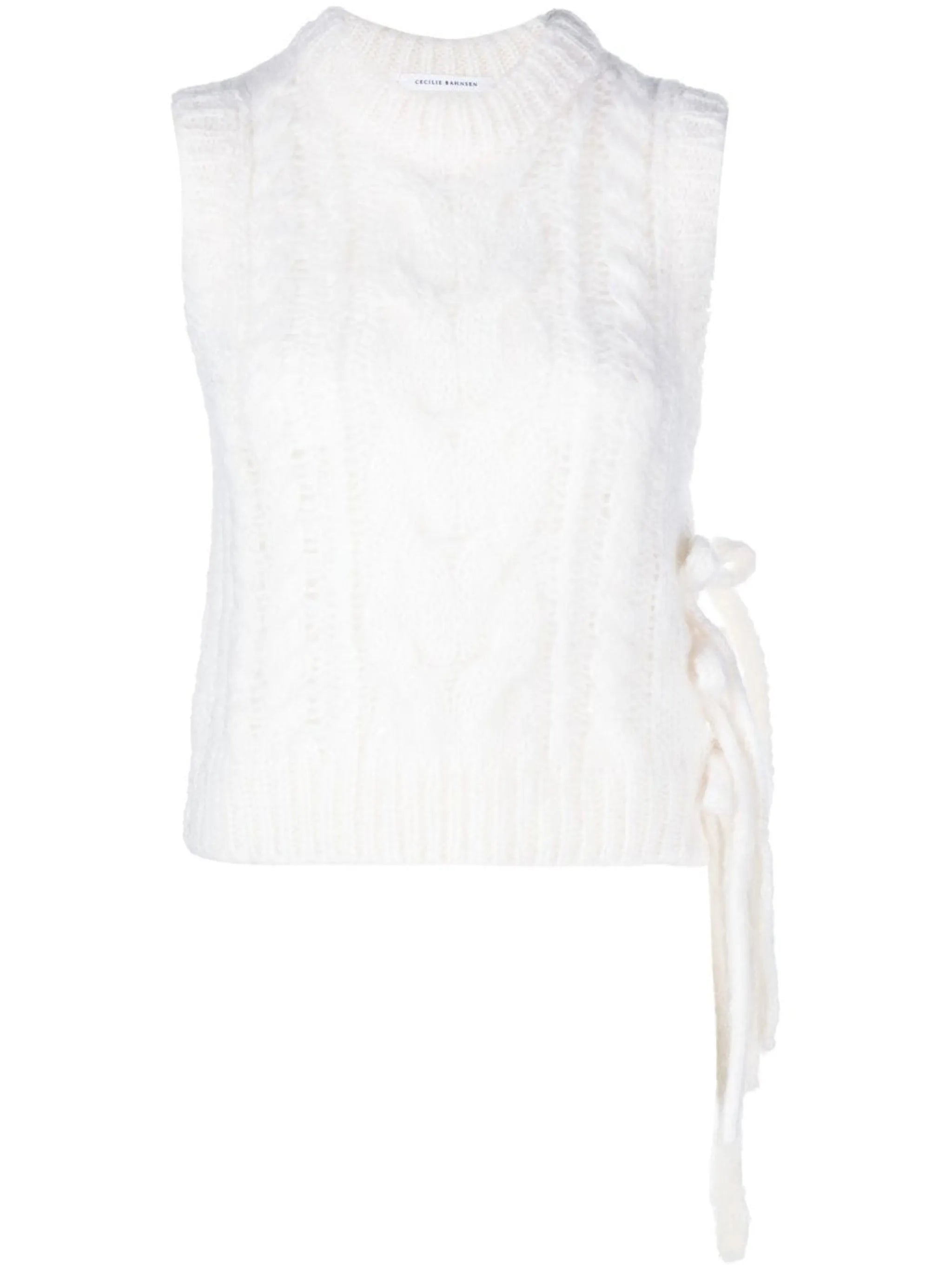Isa cable-knit vest jumper