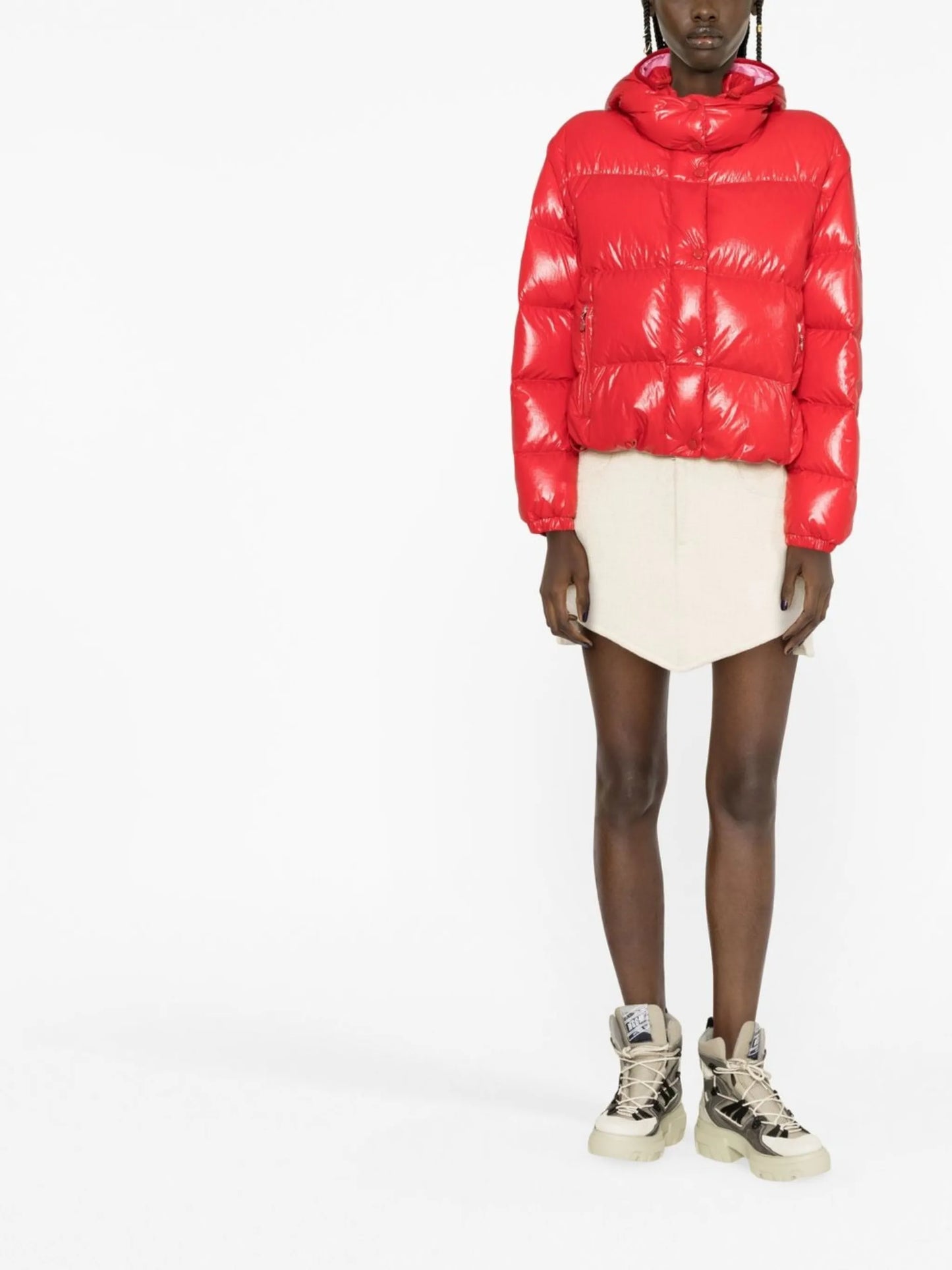 high-shine padded jacket