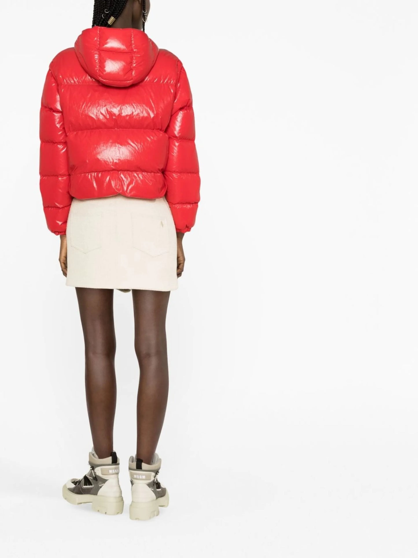 high-shine padded jacket