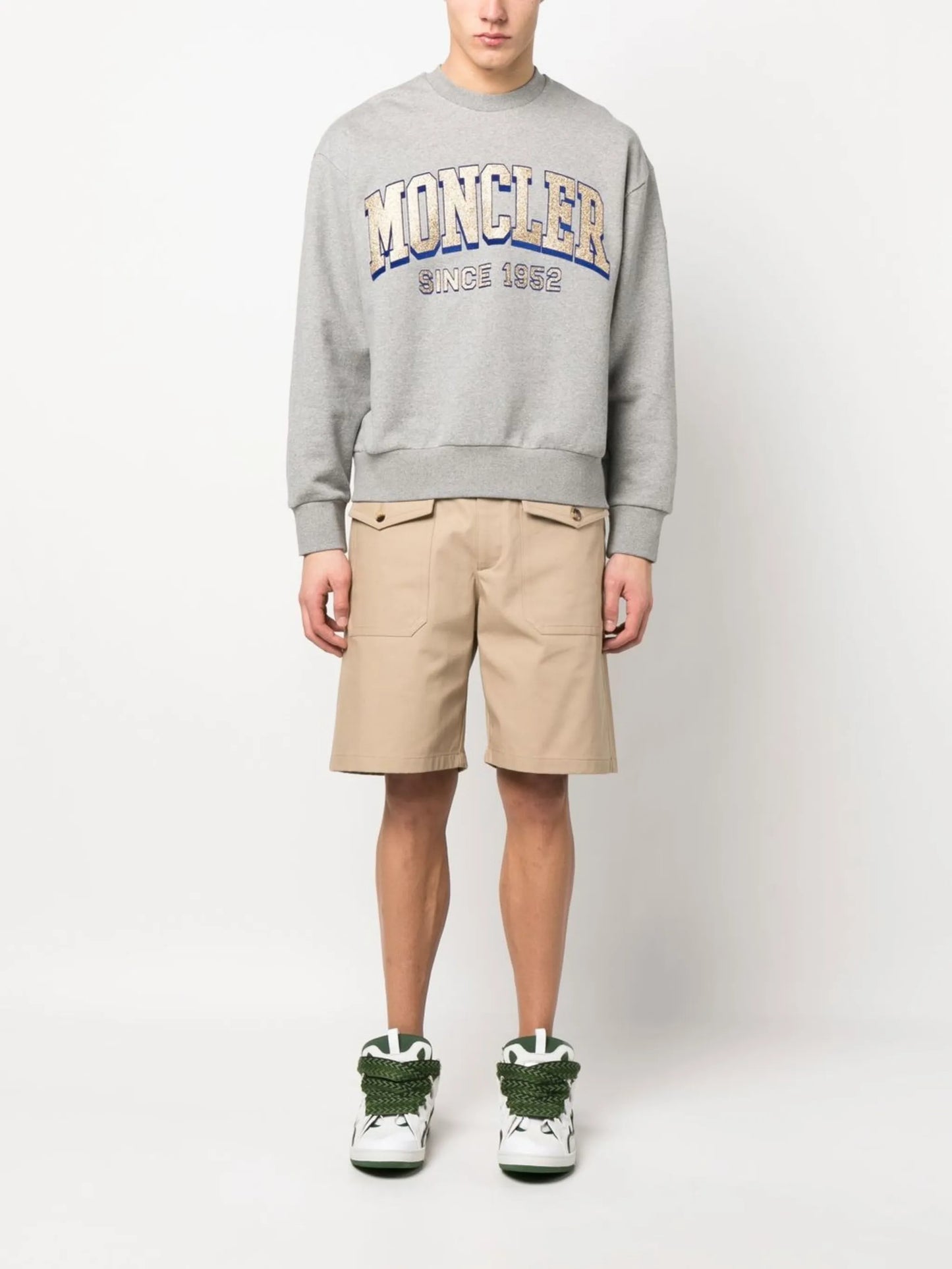 logo-print crew-neck jumper