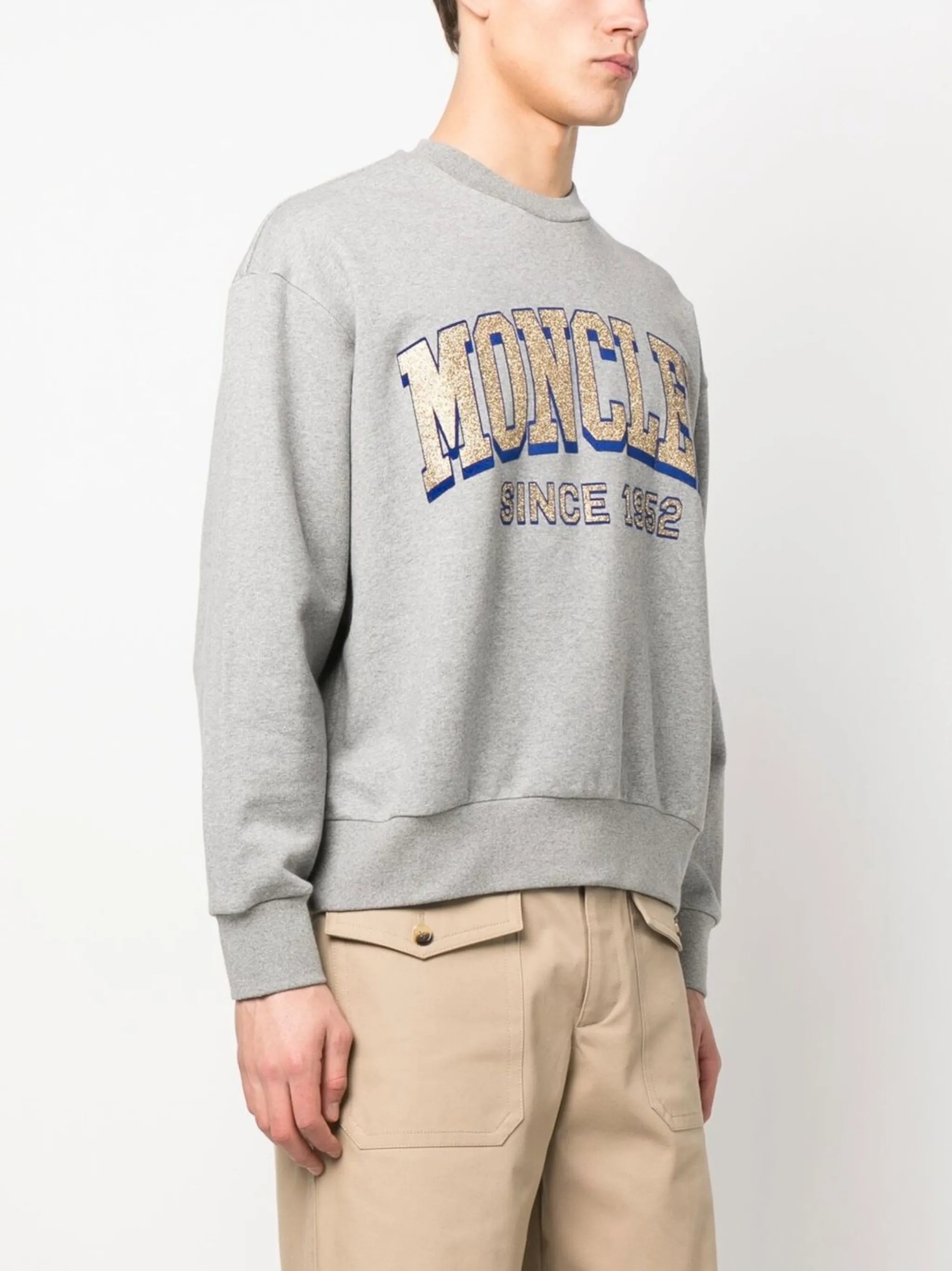 logo-print crew-neck jumper