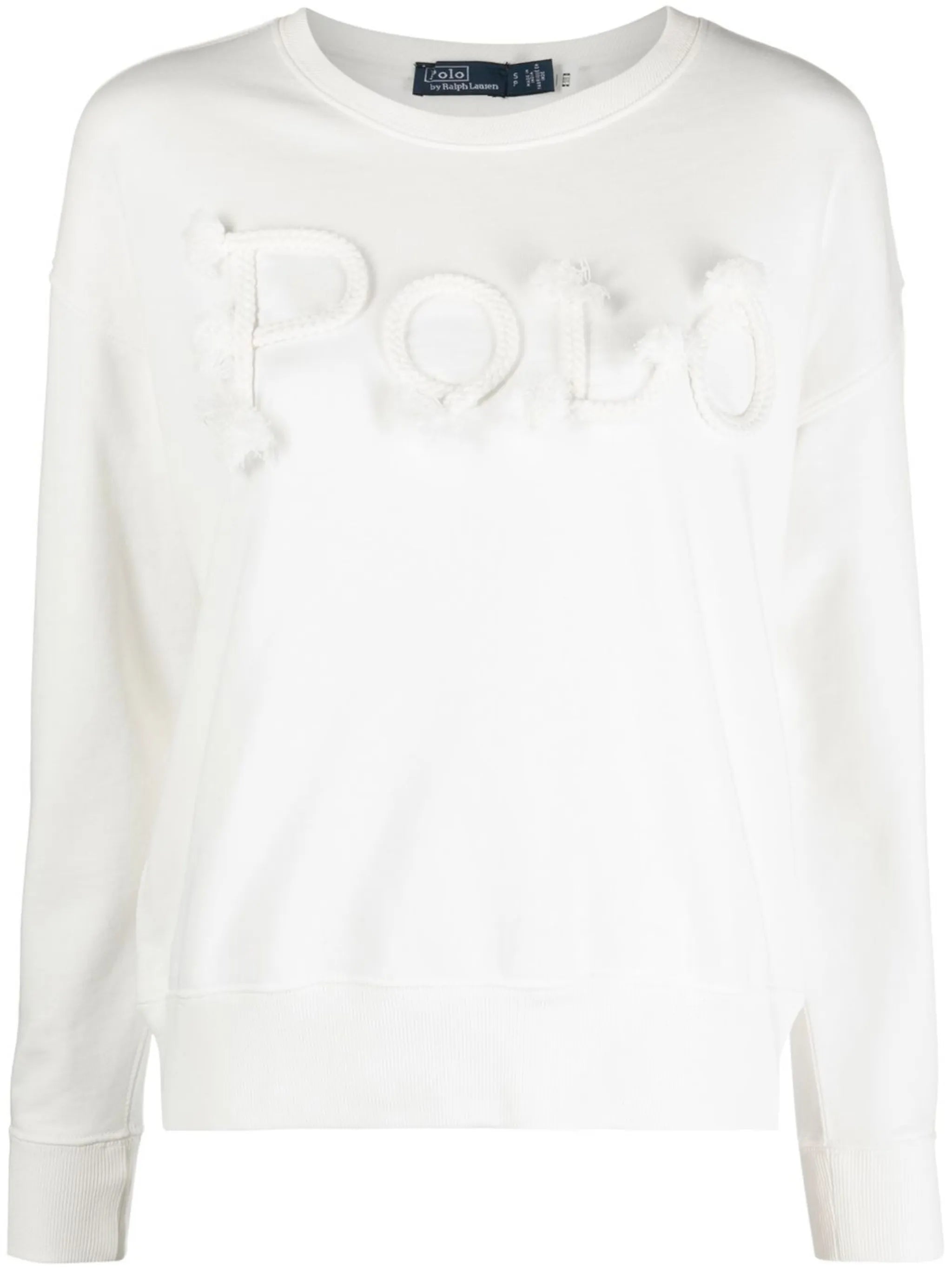 raised-logo cotton sweatshirt