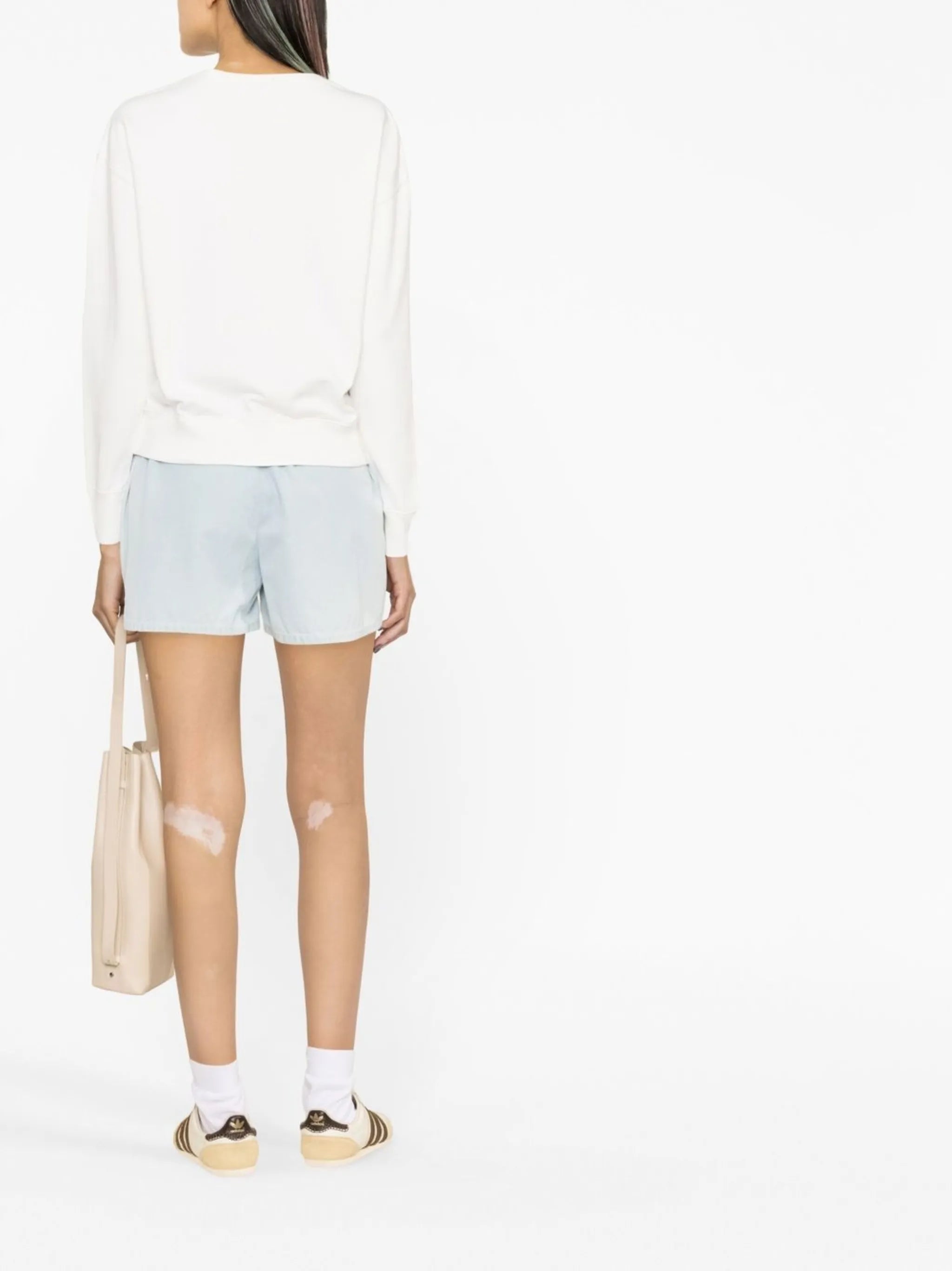 raised-logo cotton sweatshirt