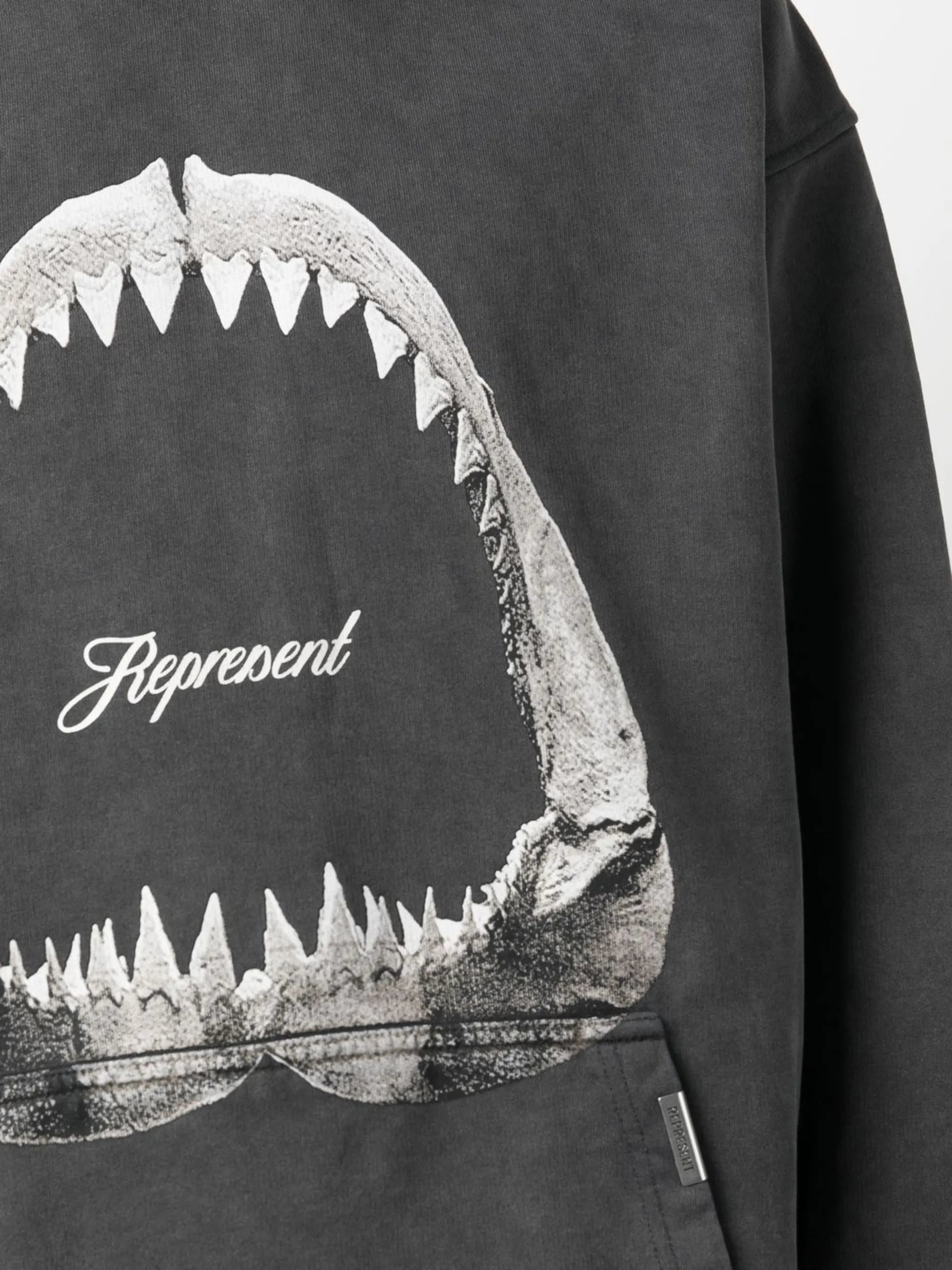 graphic-print long-sleeved hoodie