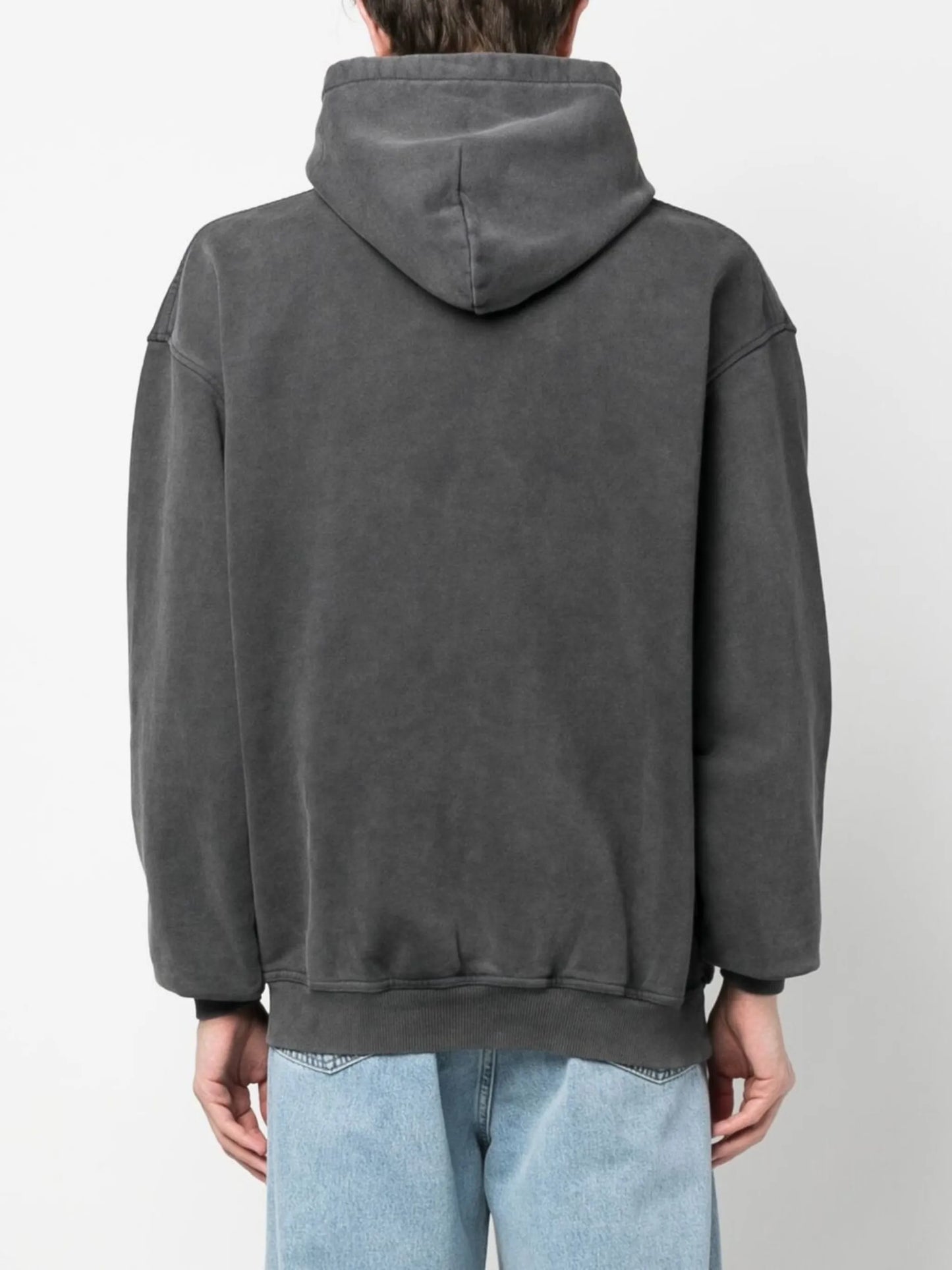graphic-print long-sleeved hoodie