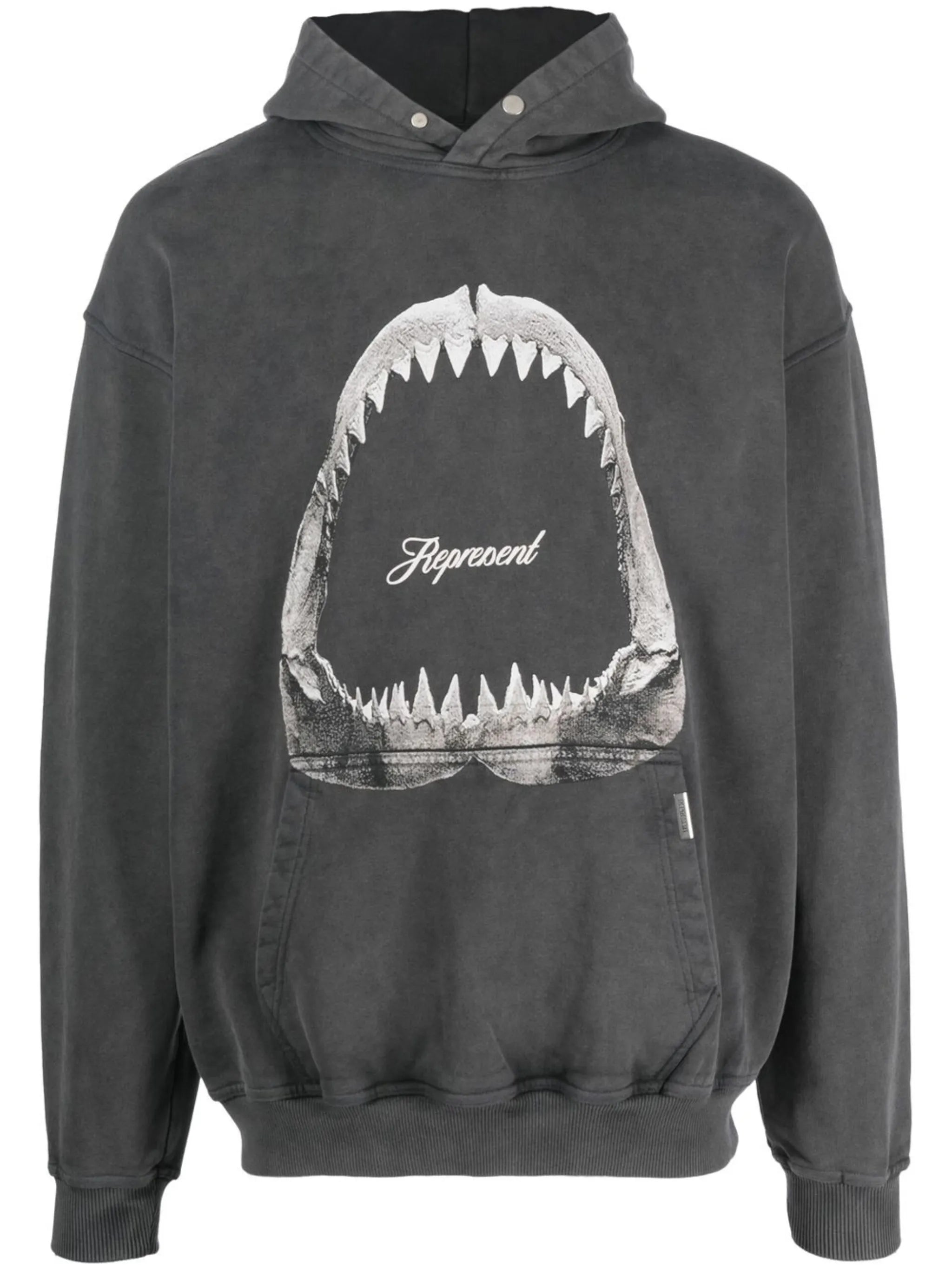 graphic-print long-sleeved hoodie