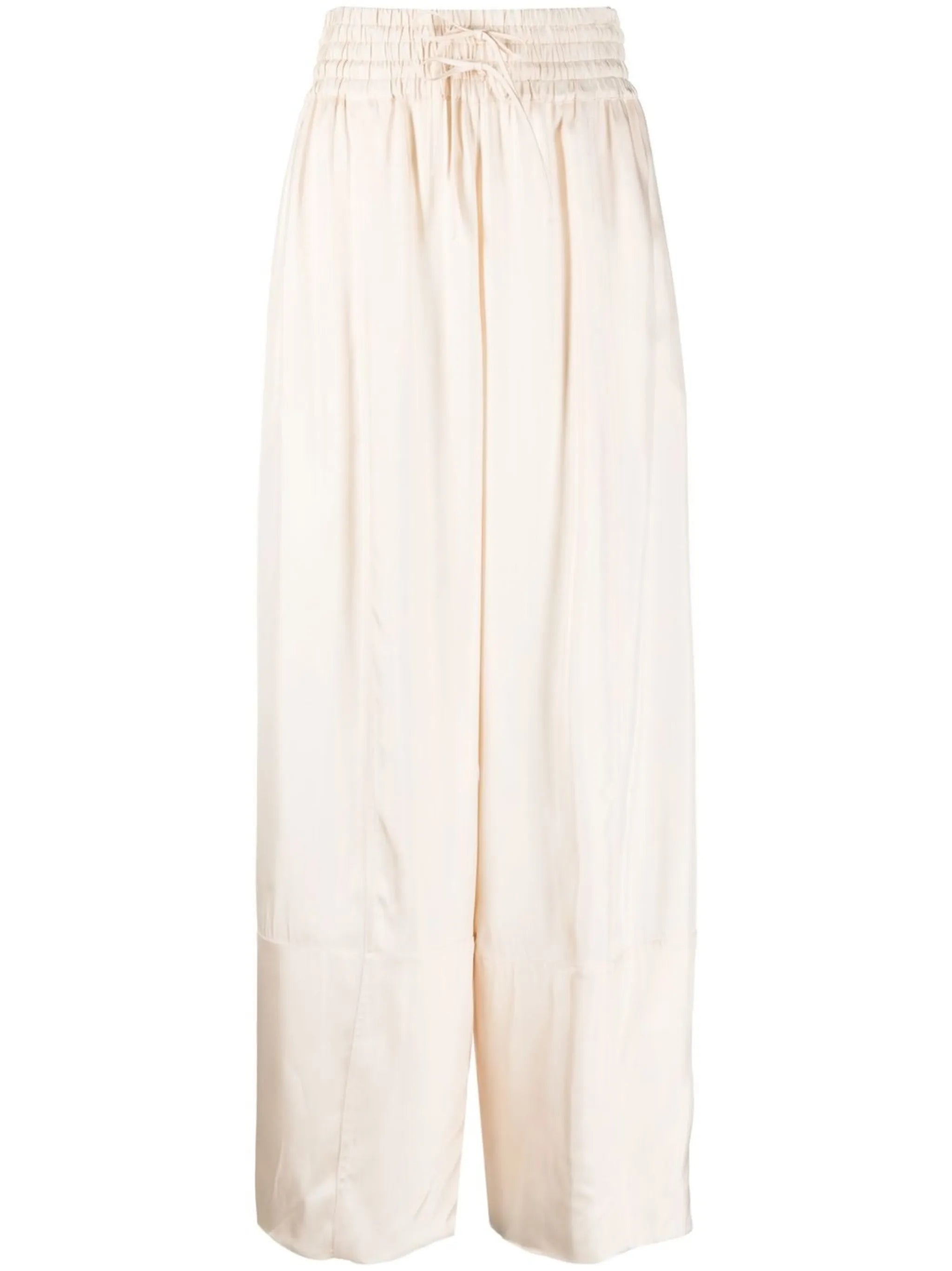 pressed-crease palazzo pants