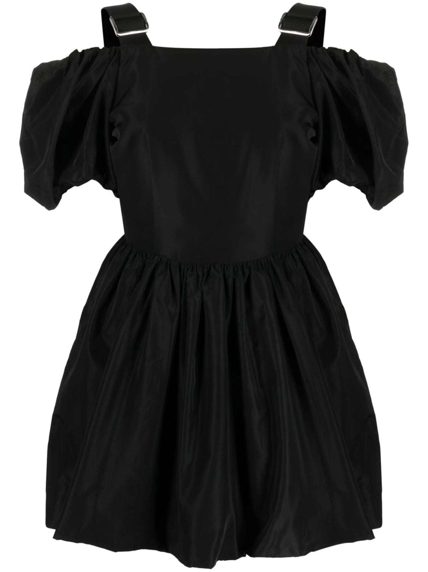 cold-shoulder puffball minidress