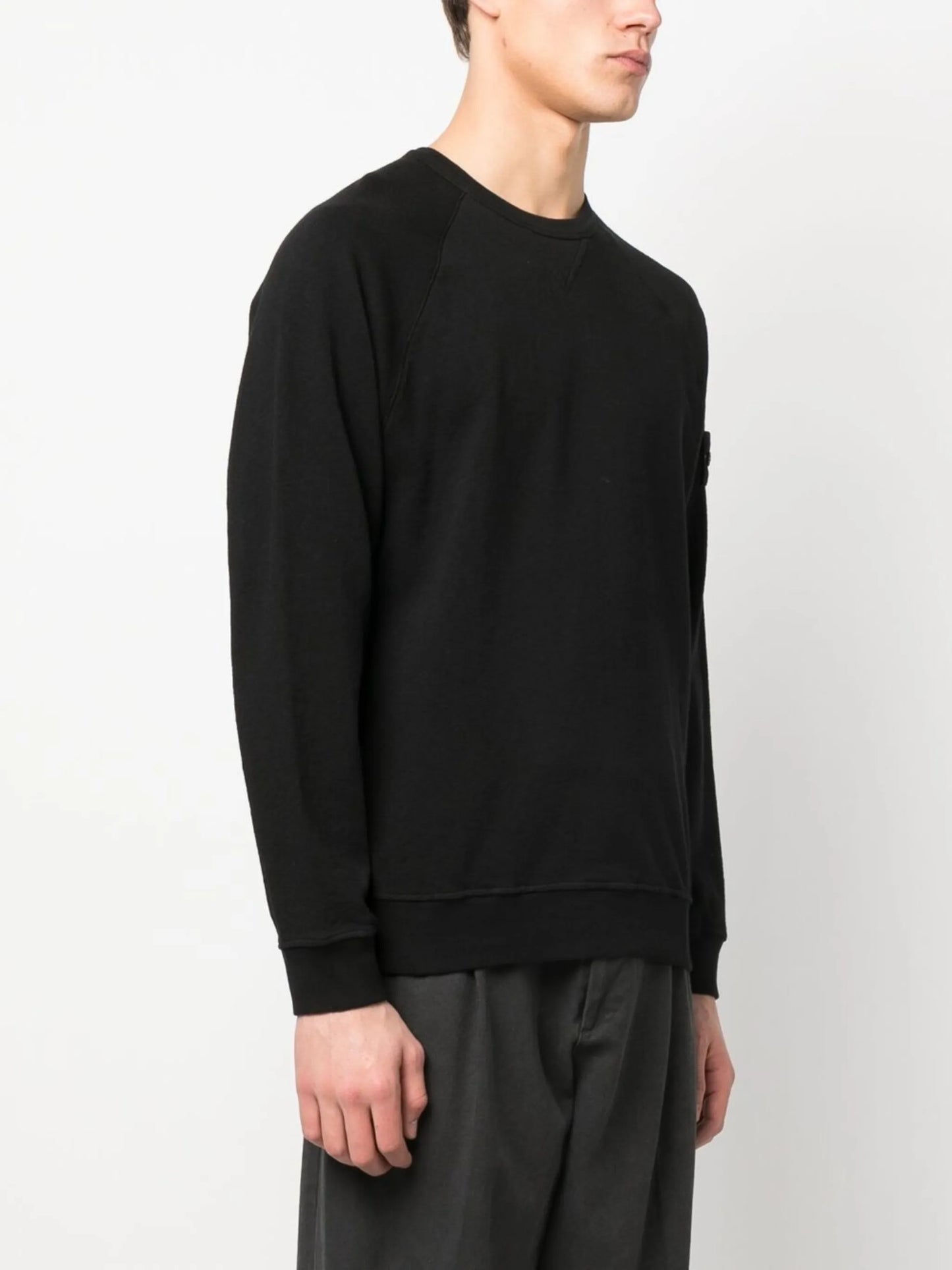 logo-patch crew neck sweatshirt