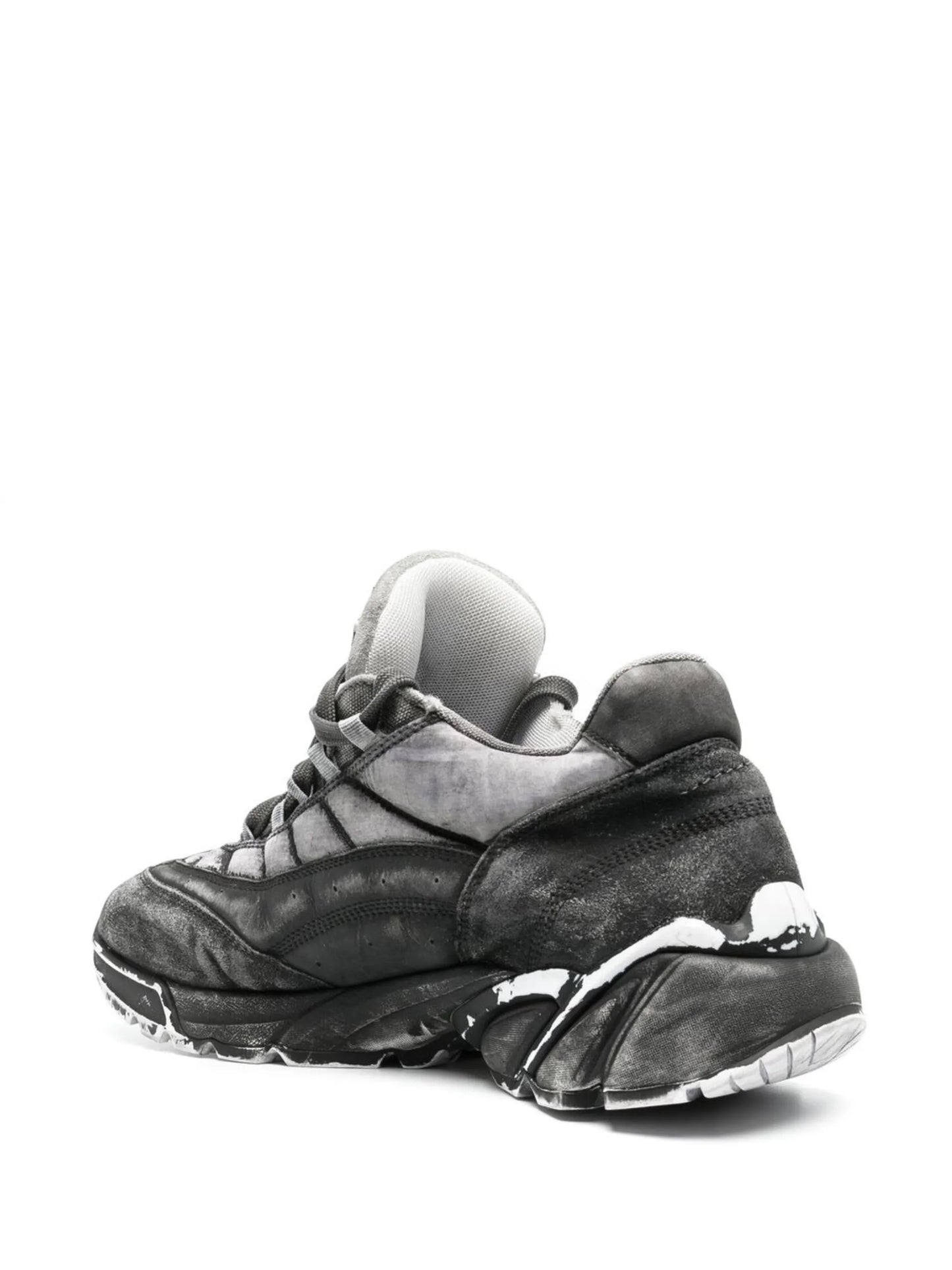 distressed-effect low-top sneakers