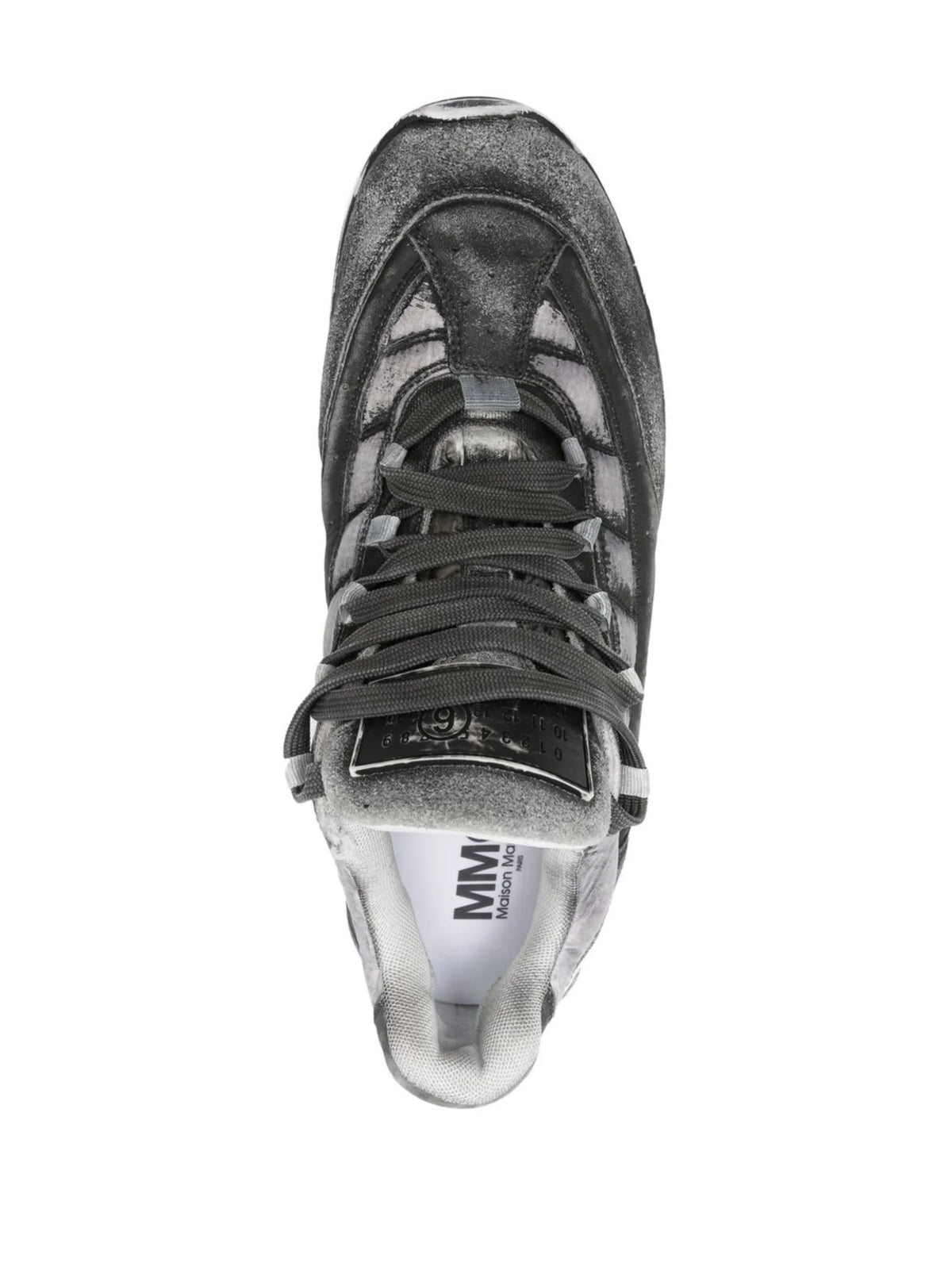 distressed-effect low-top sneakers