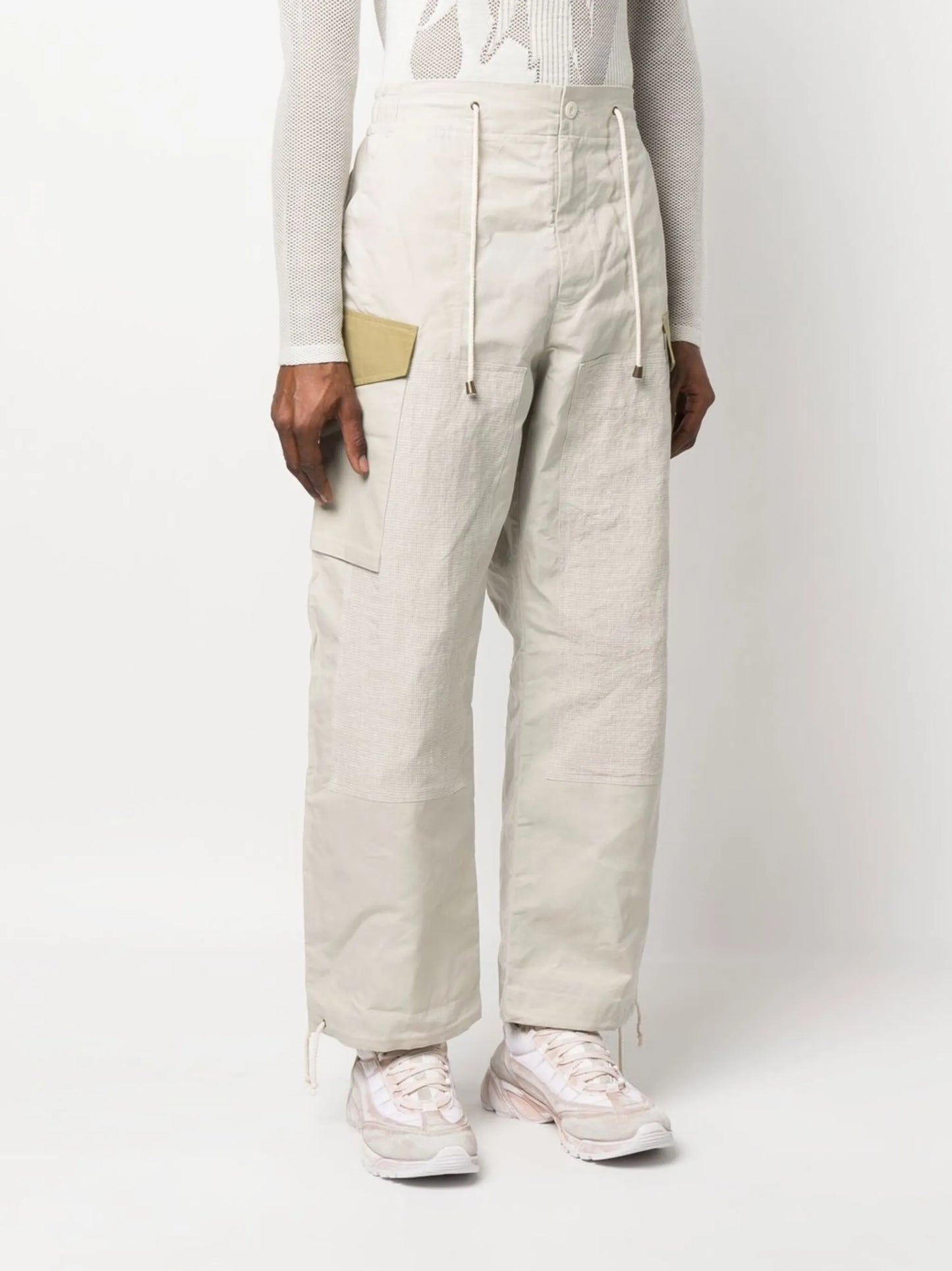 drawstring-cuff cargo trousers