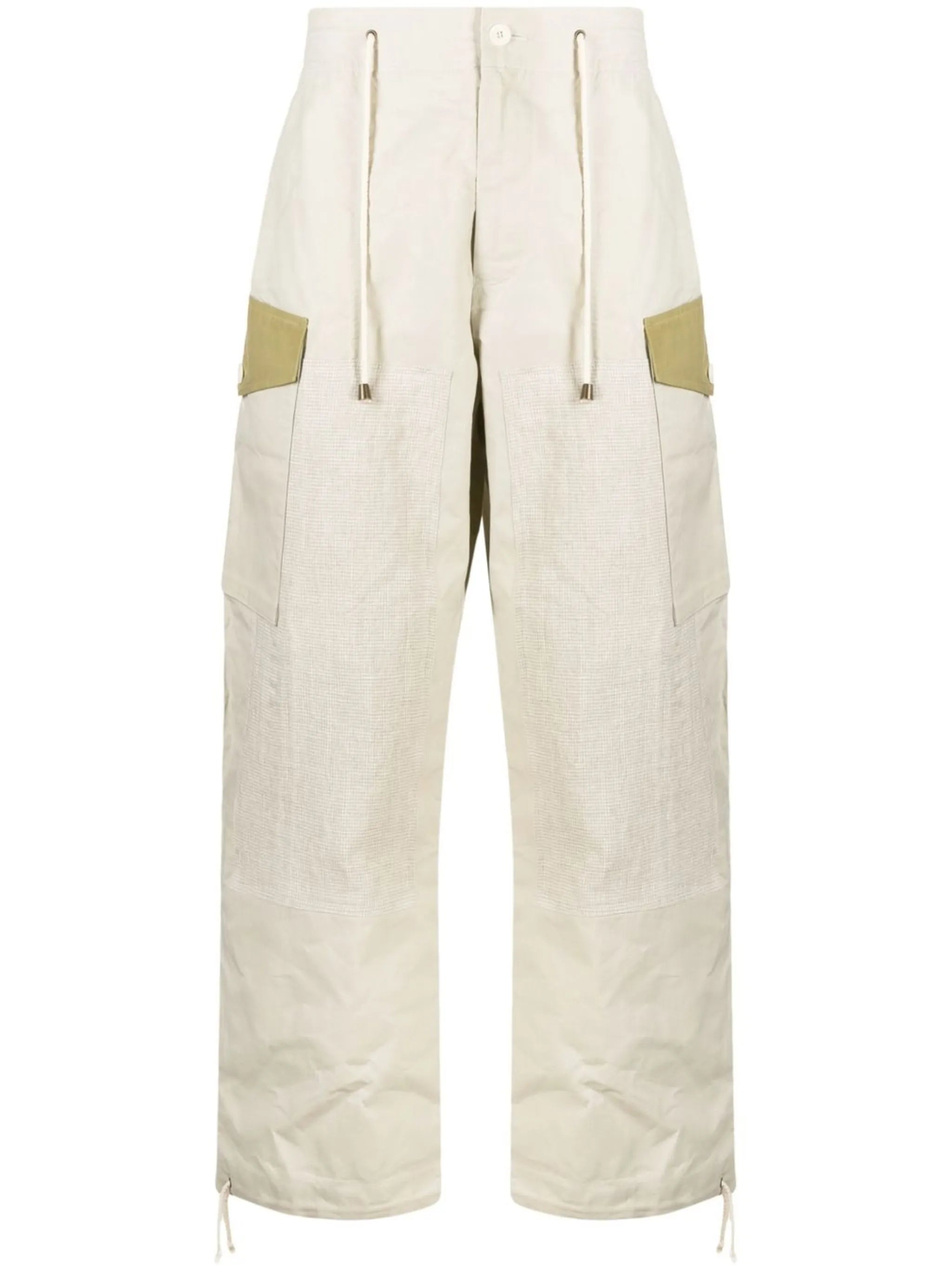 drawstring-cuff cargo trousers