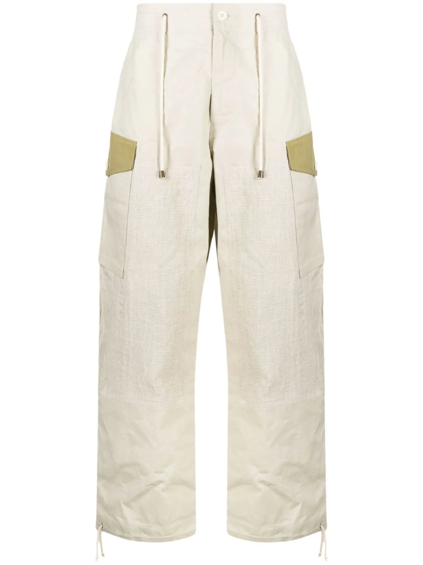 drawstring-cuff cargo trousers