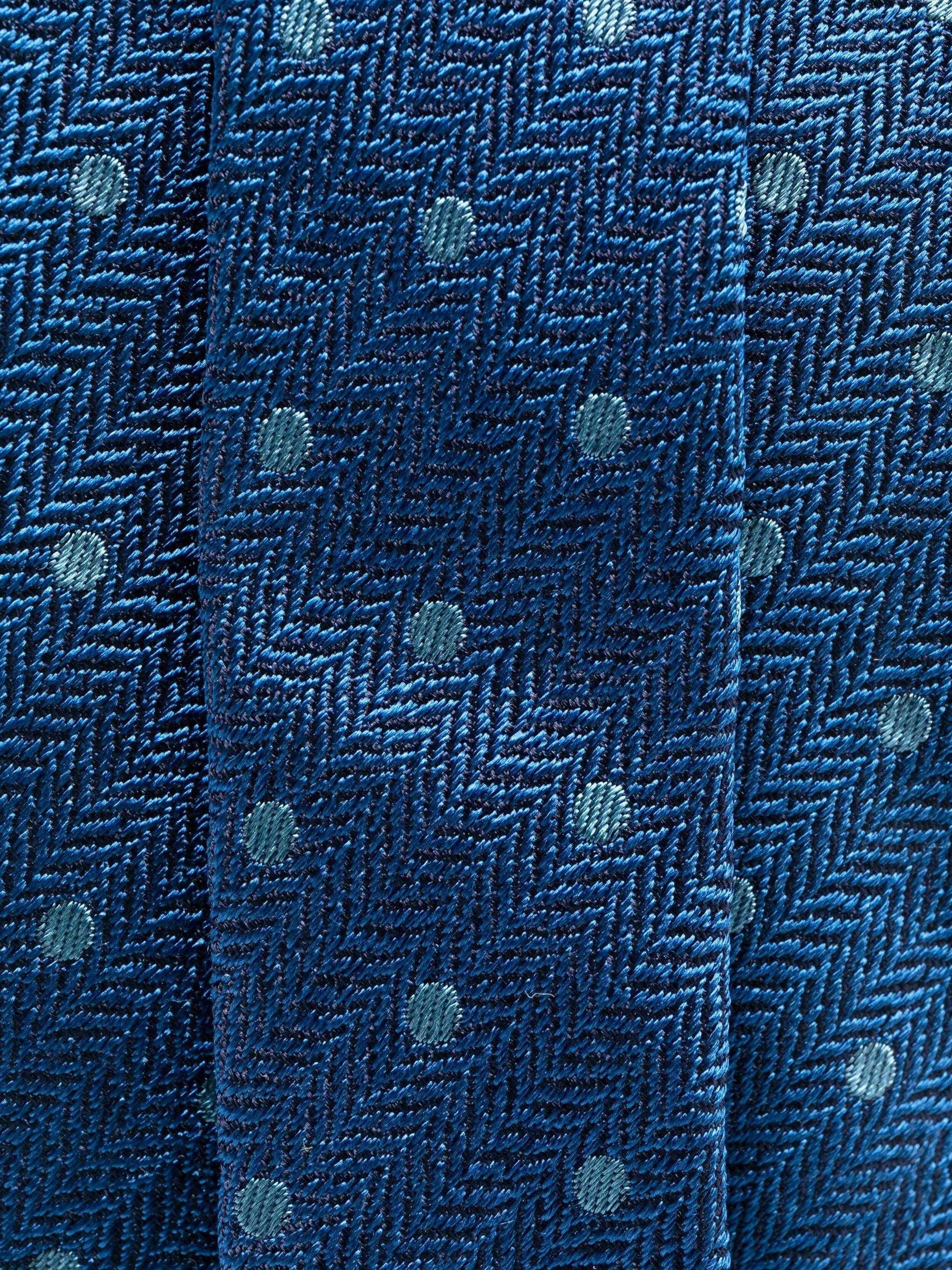 polka dot-embroidered silk tie