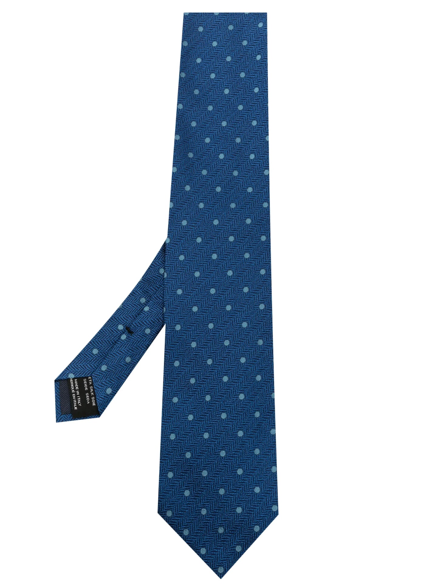 polka dot-embroidered silk tie