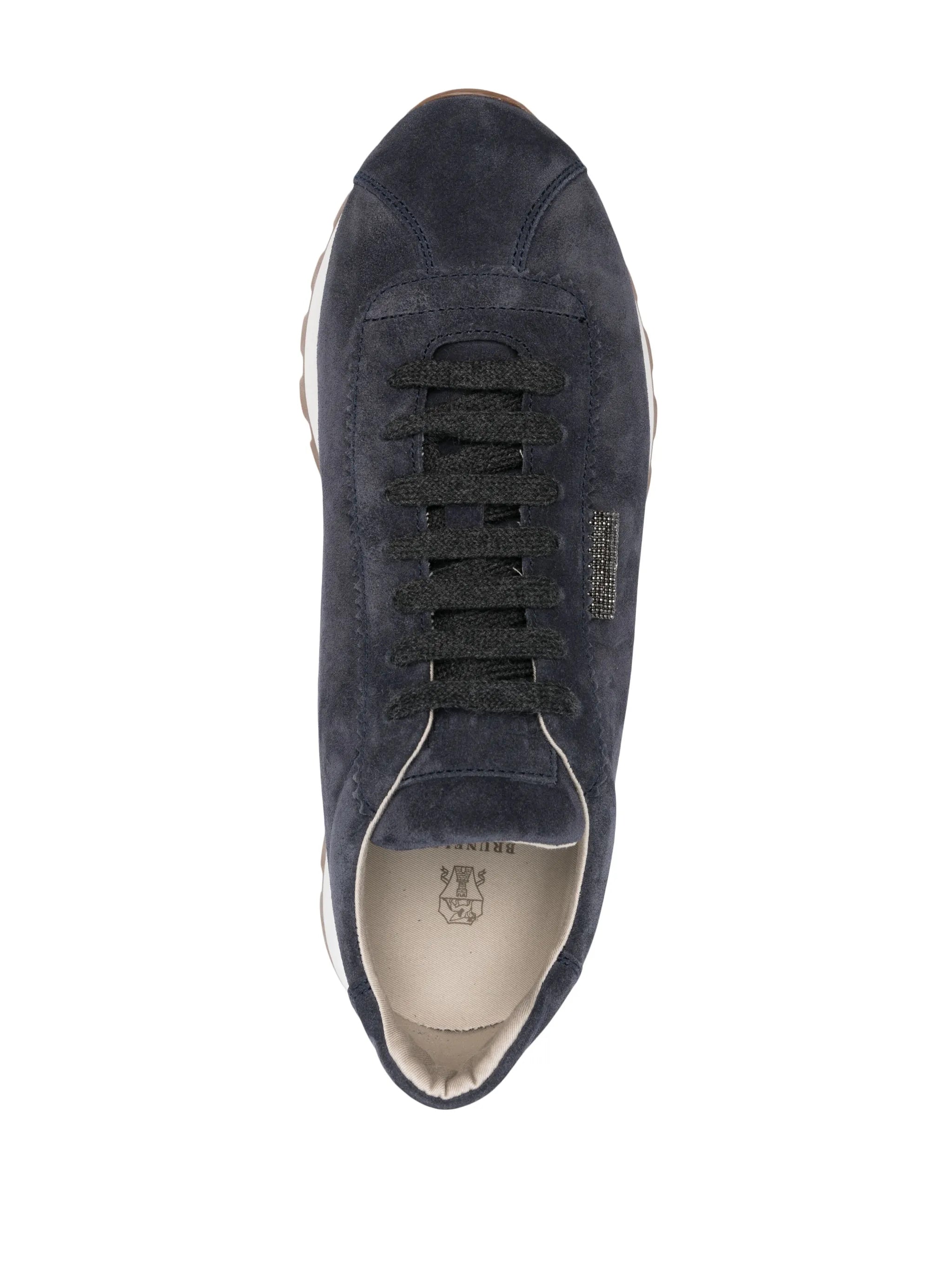 lace-up suede sneakers