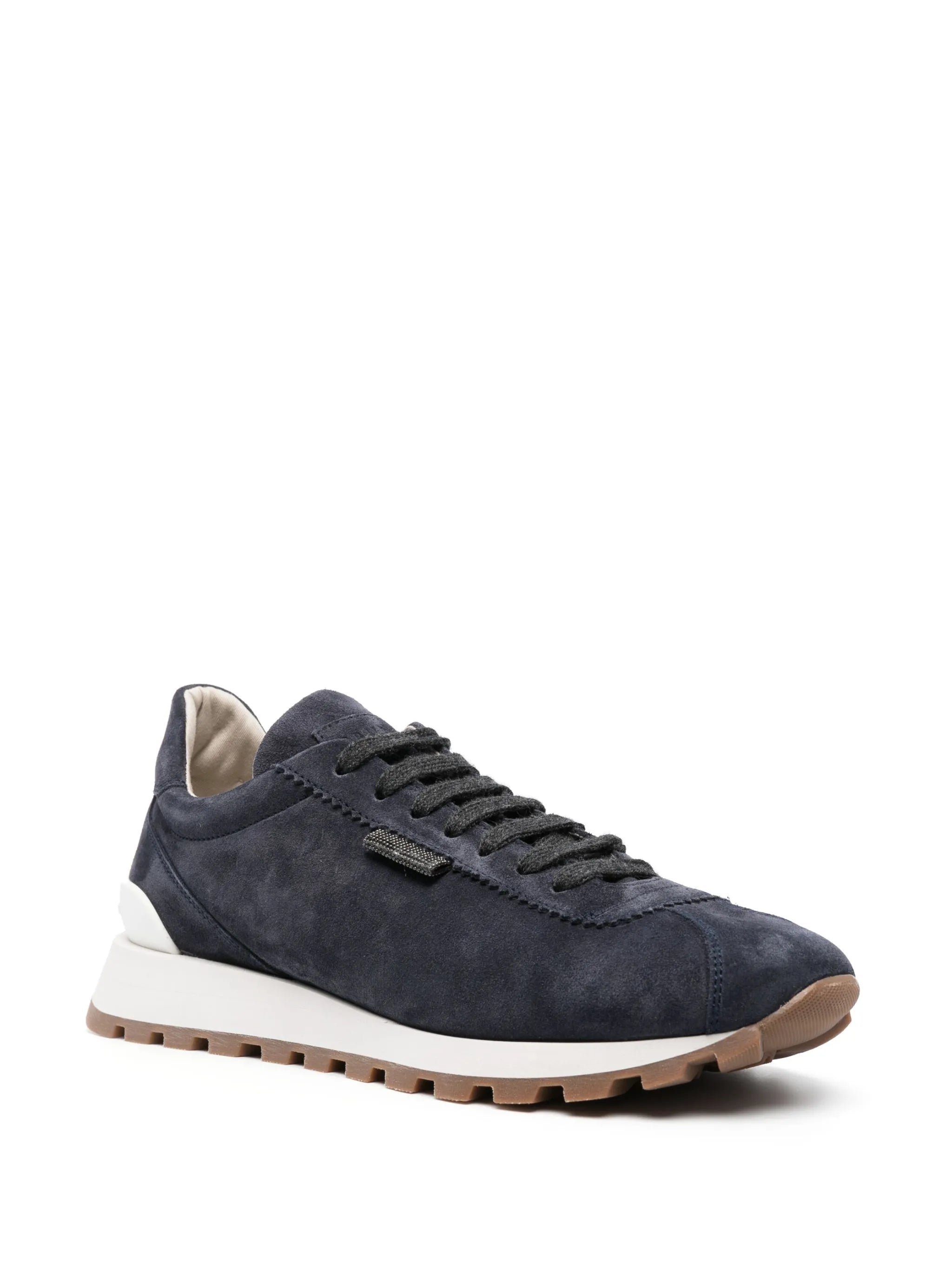lace-up suede sneakers