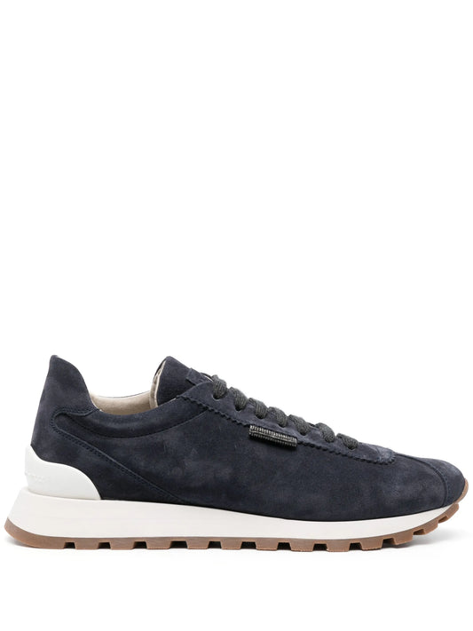 lace-up suede sneakers
