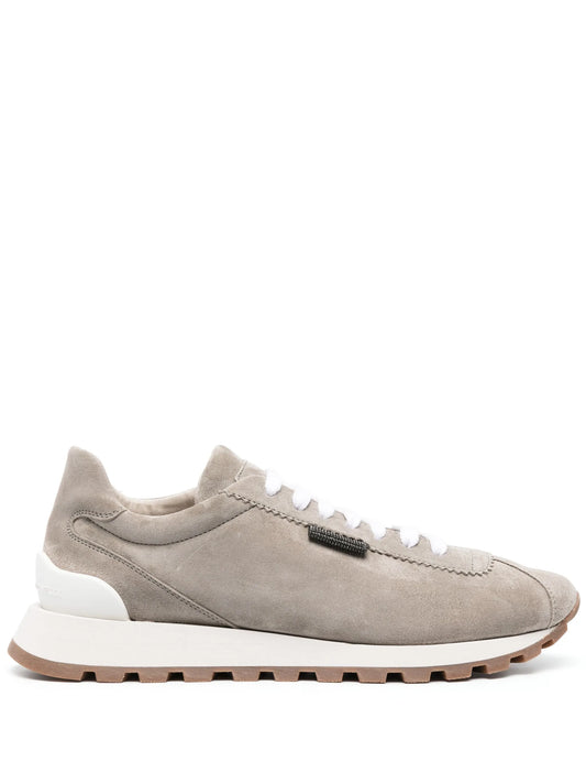 lace-up suede sneakers