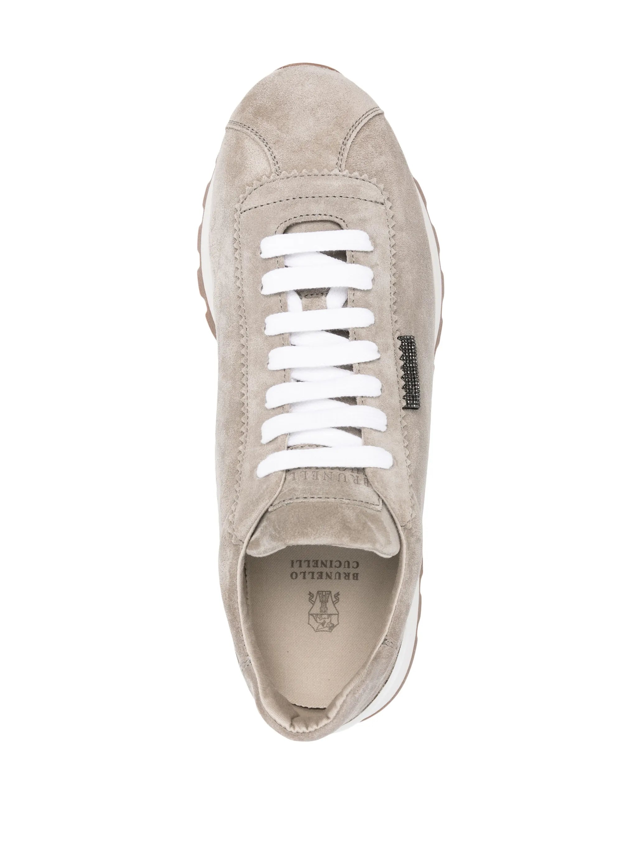 lace-up suede sneakers
