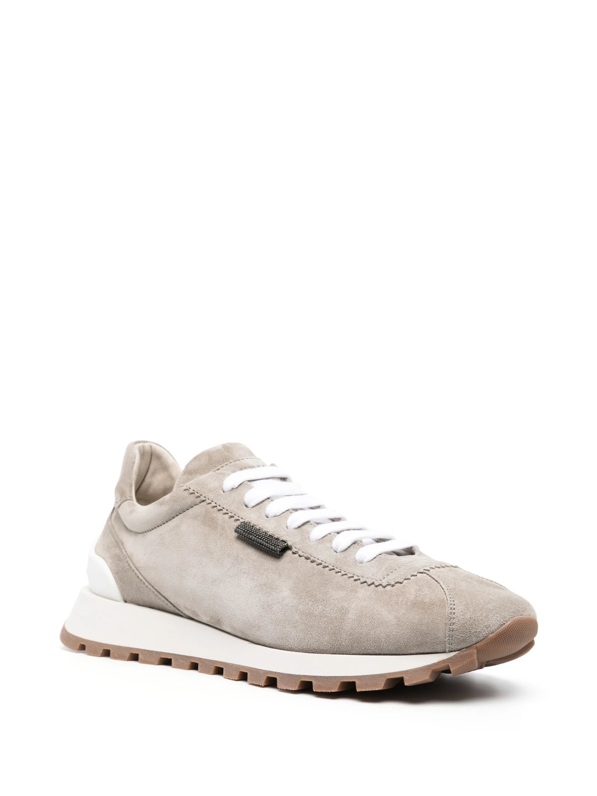 lace-up suede sneakers