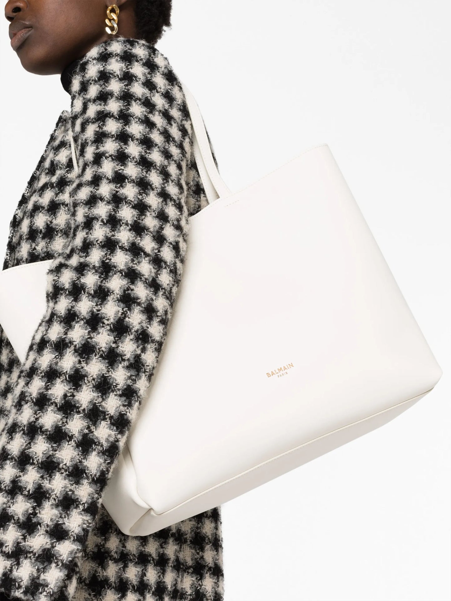 Emblème leather tote bag