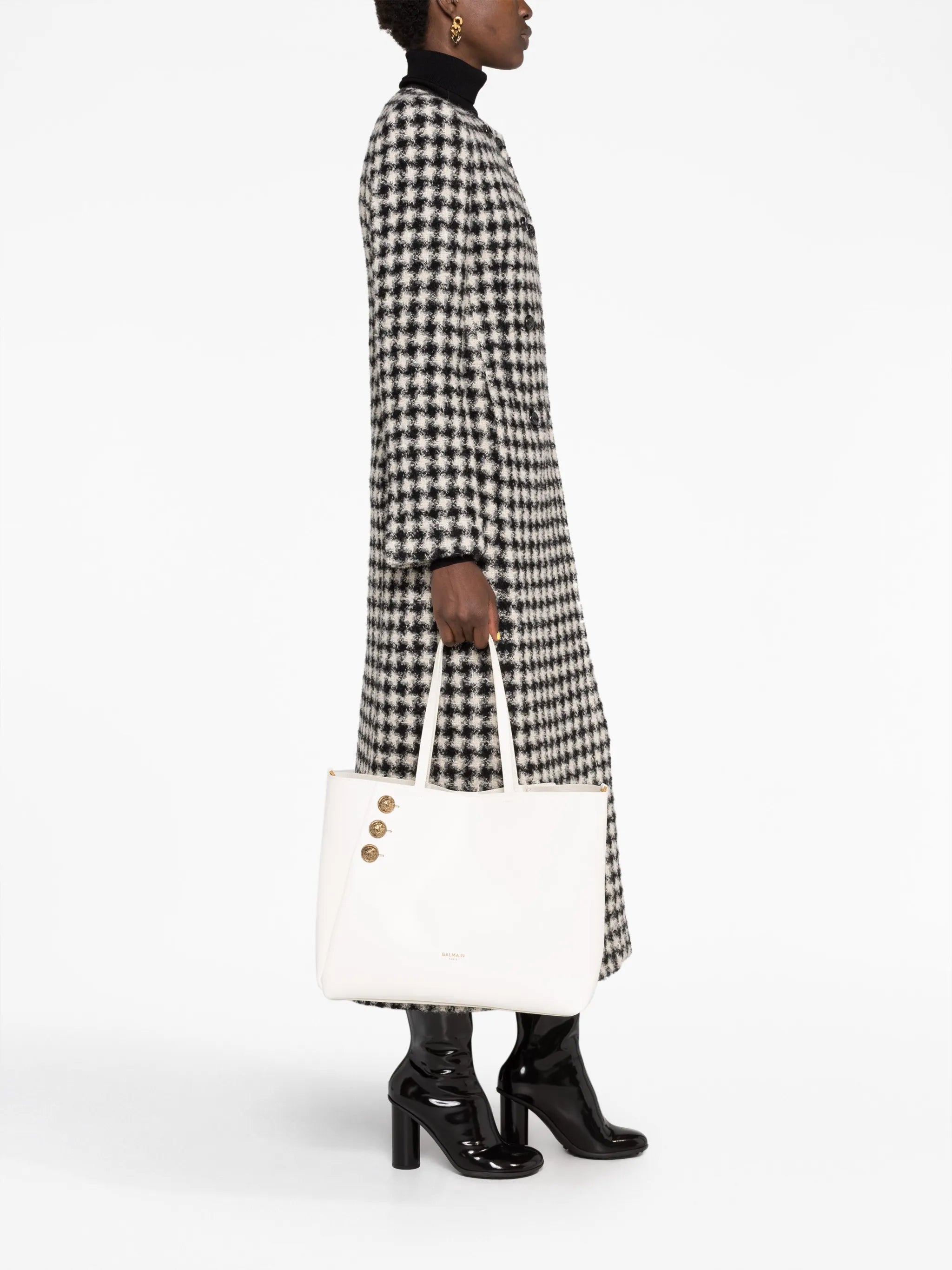 Emblème leather tote bag