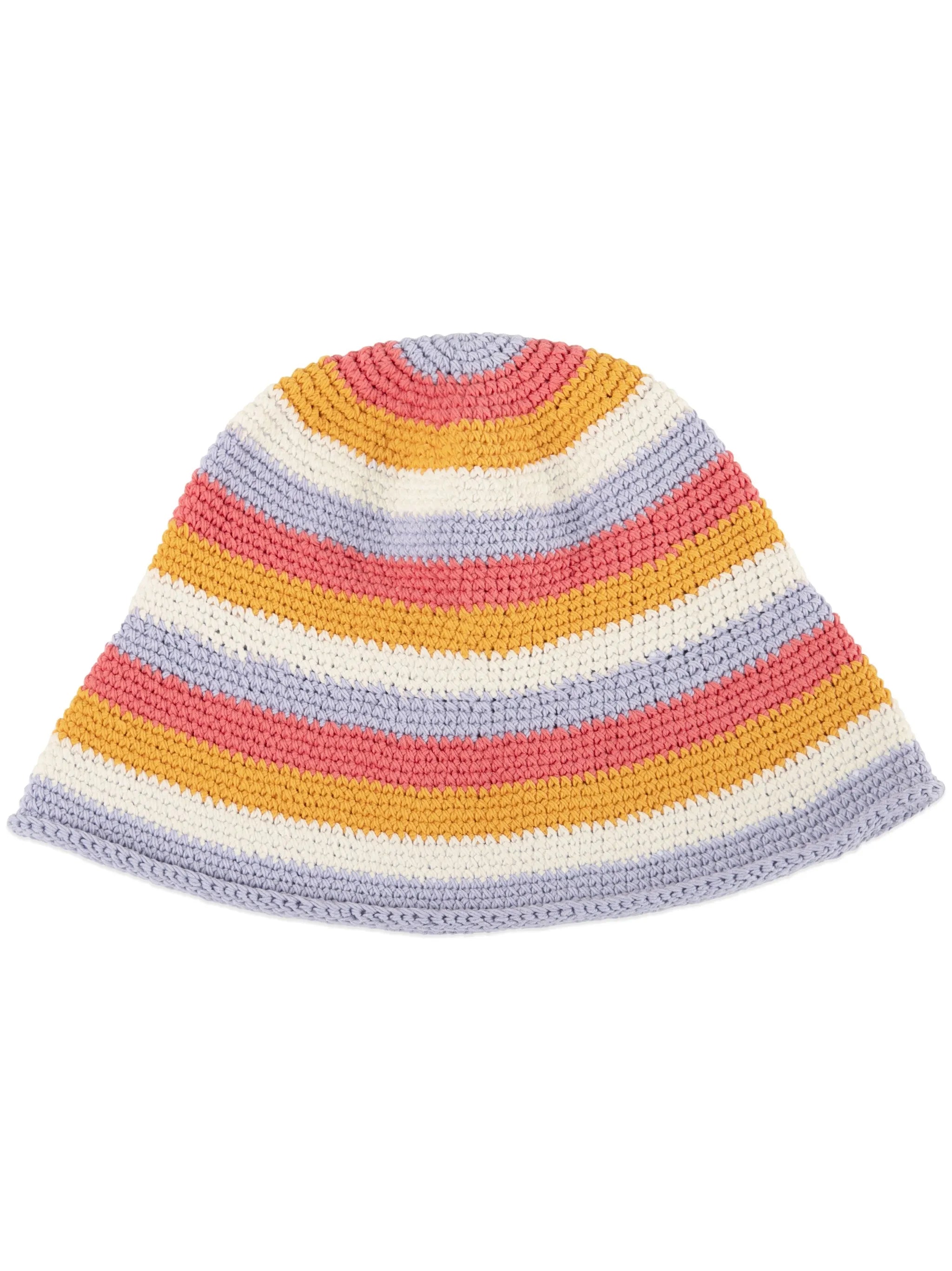 stripe-pattern bucket hat