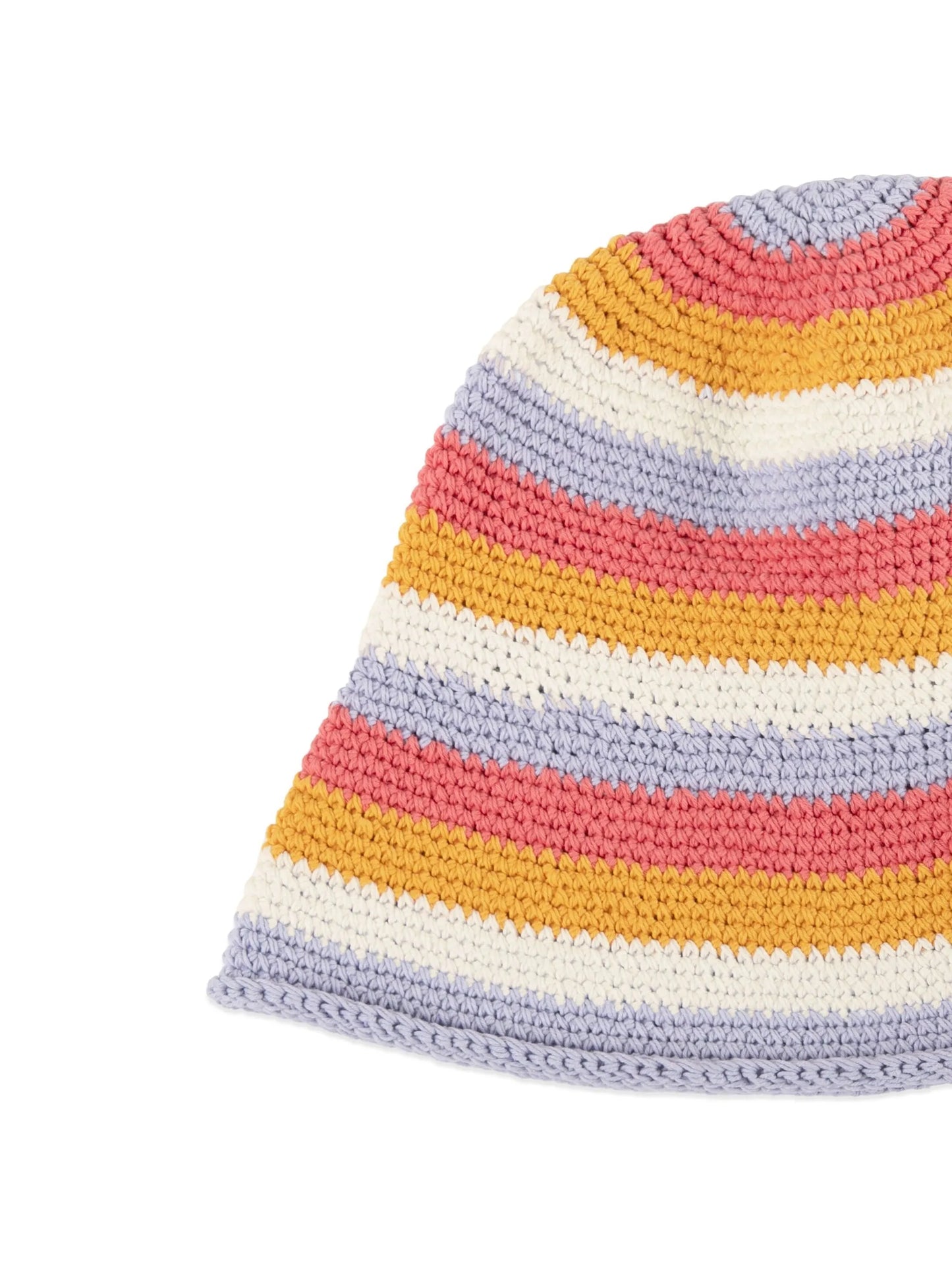 stripe-pattern bucket hat