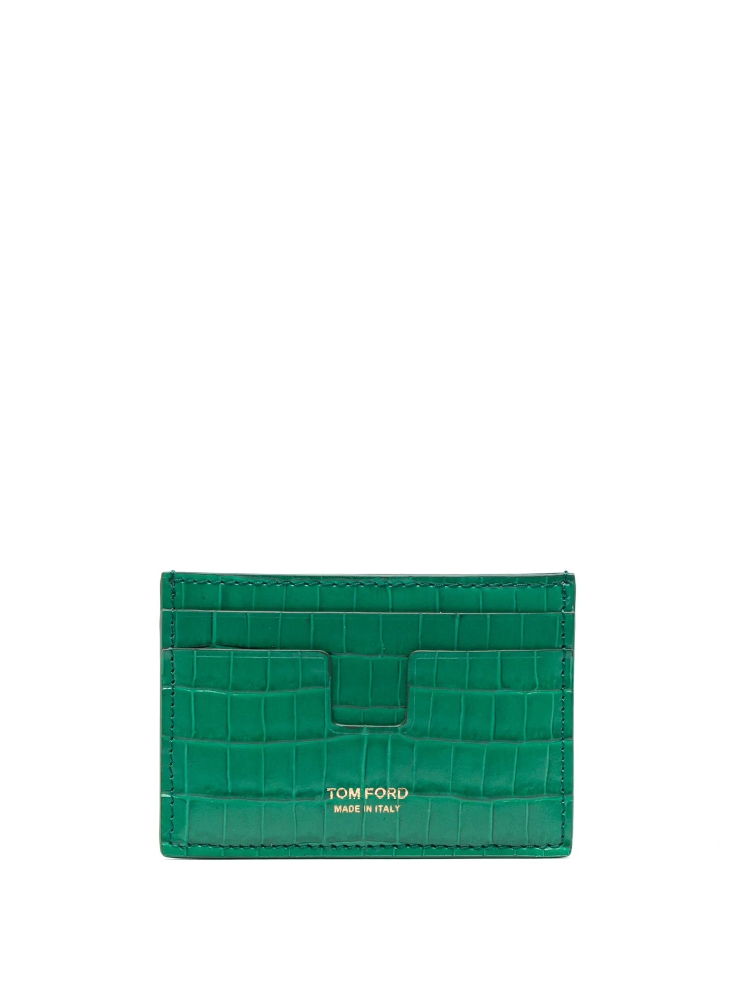 embossed crocodile-effect leather cardholder