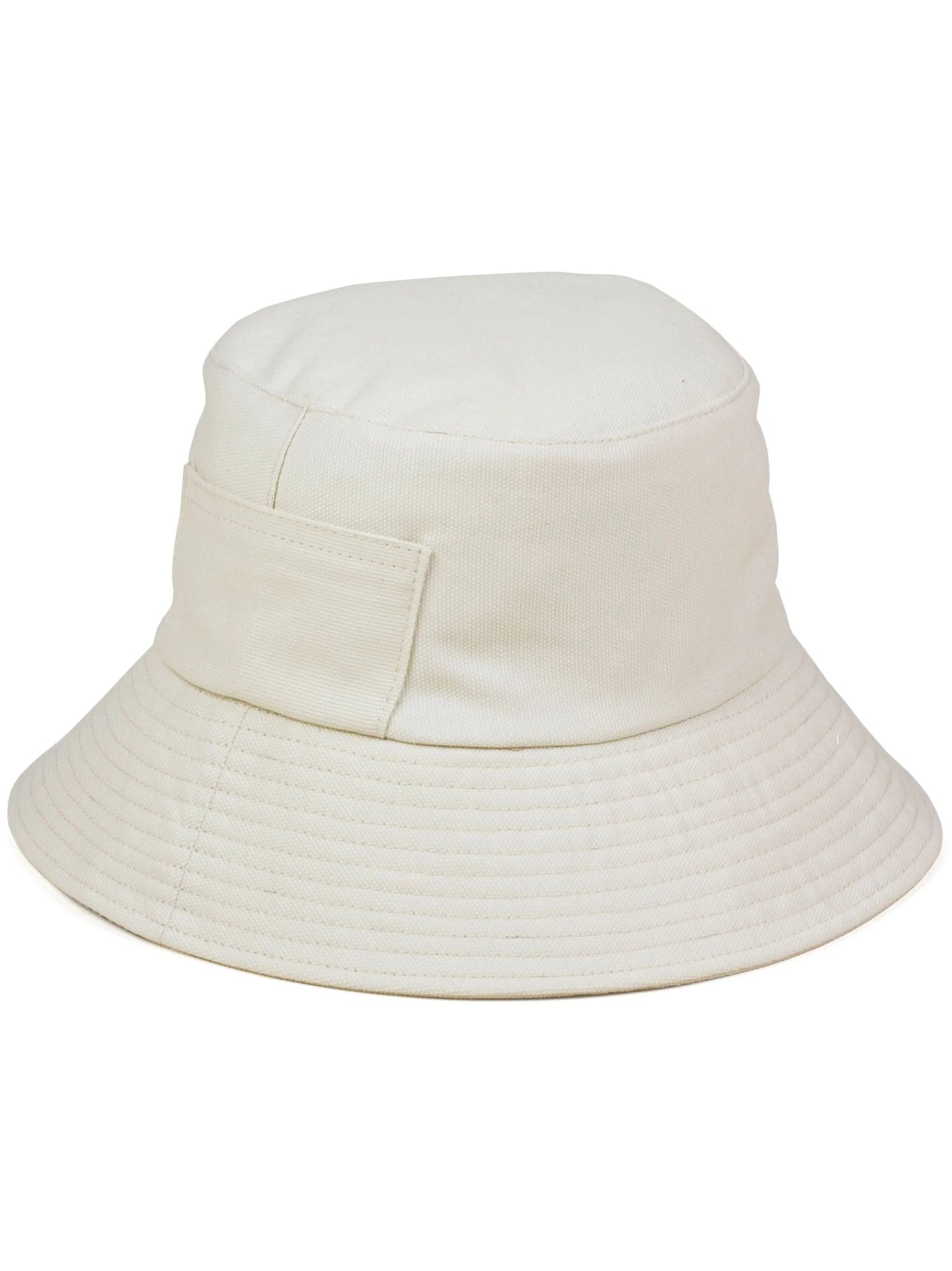 wide-brim bucket hat