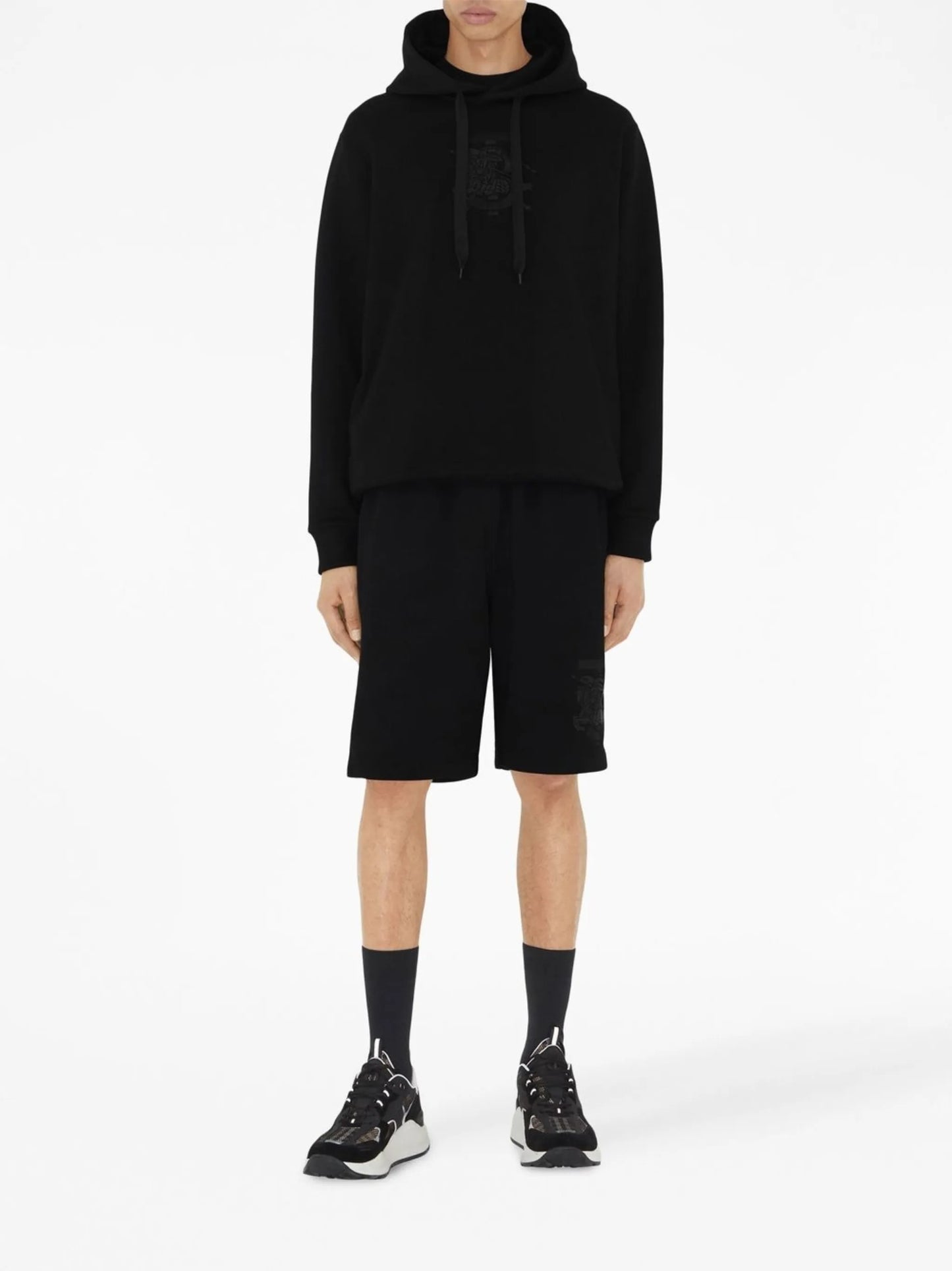 check-print mesh-detail sneakers