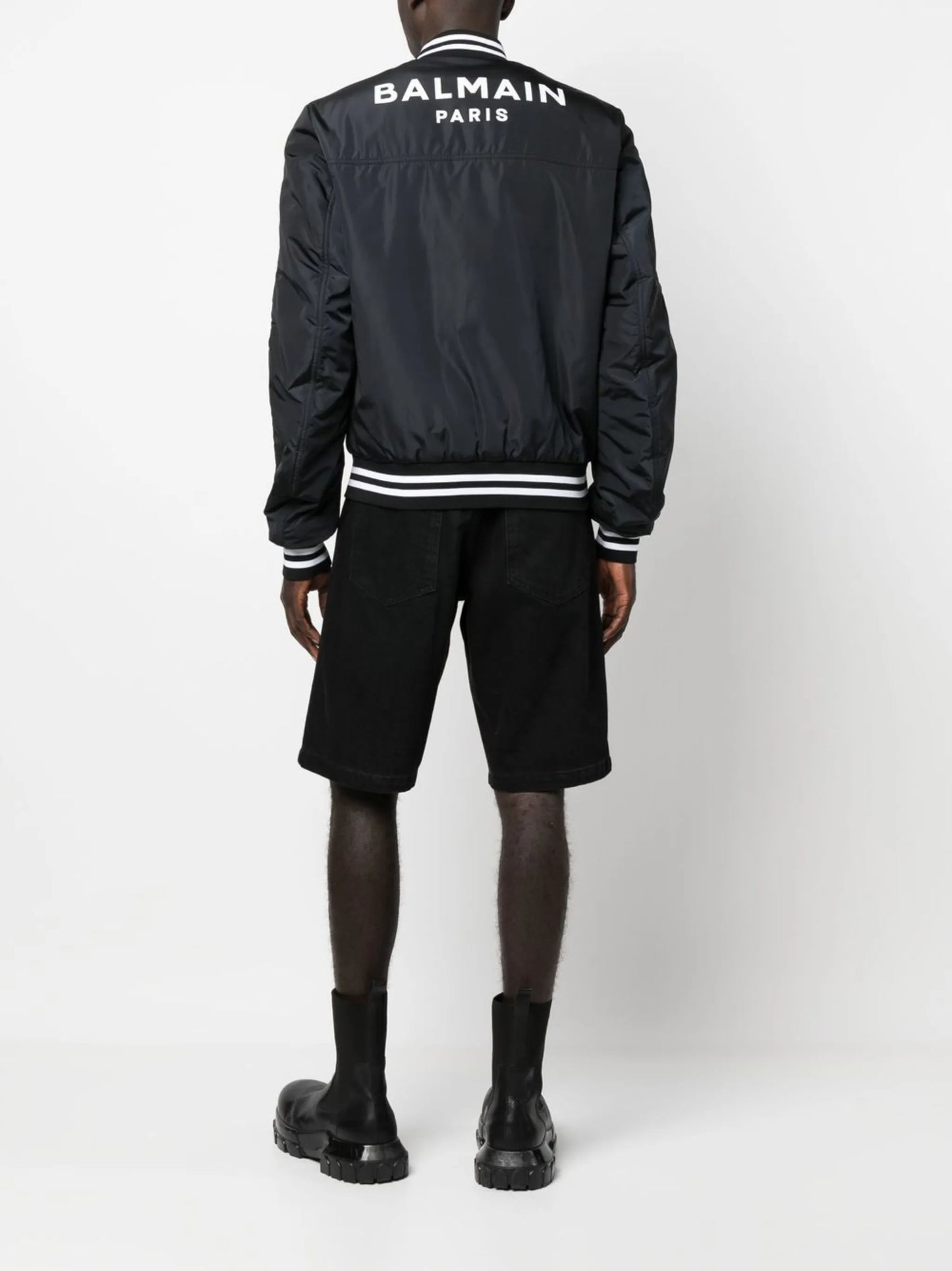 logo-print bomber jacket